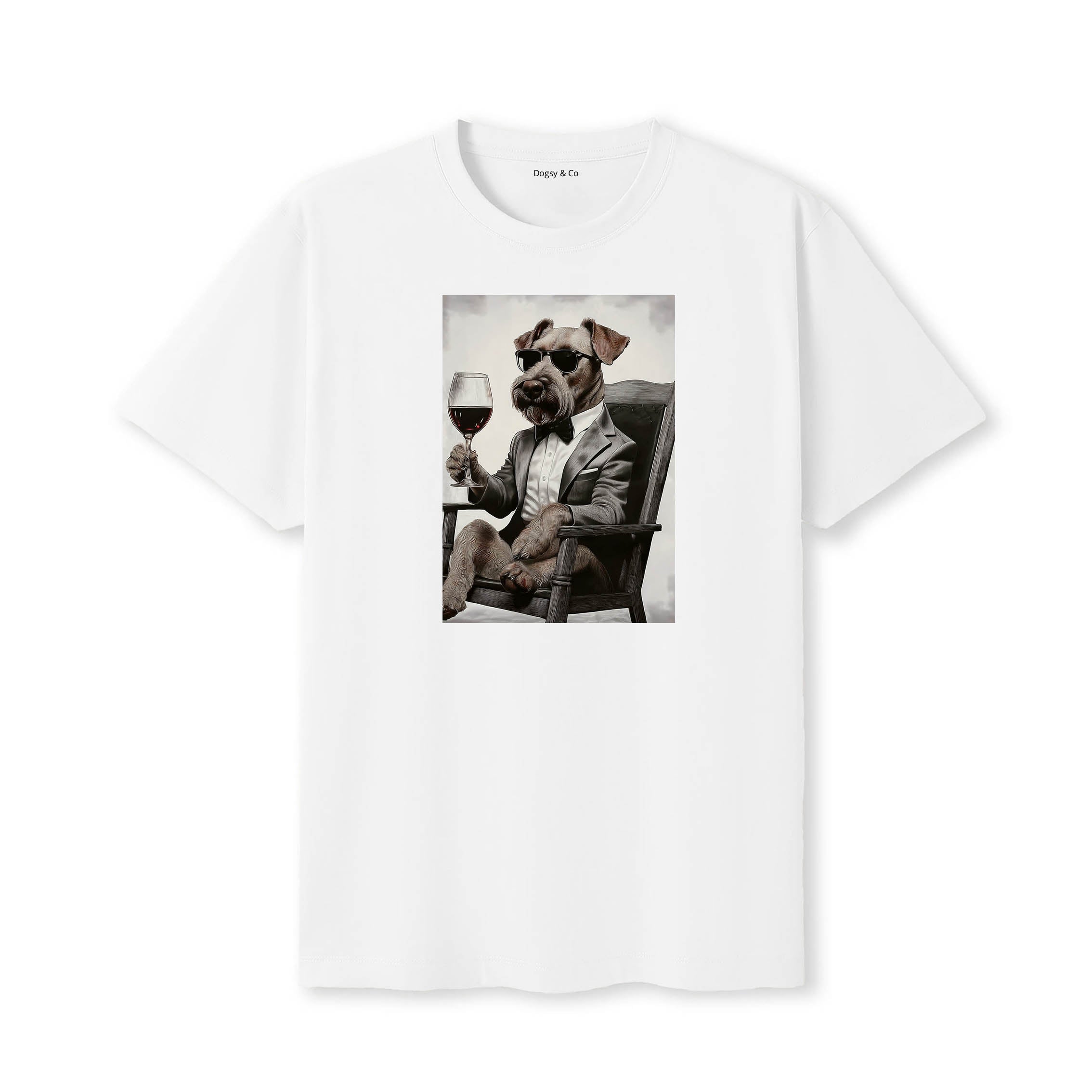 Irish Terrier distinguished gentleman dog t-shirt - white