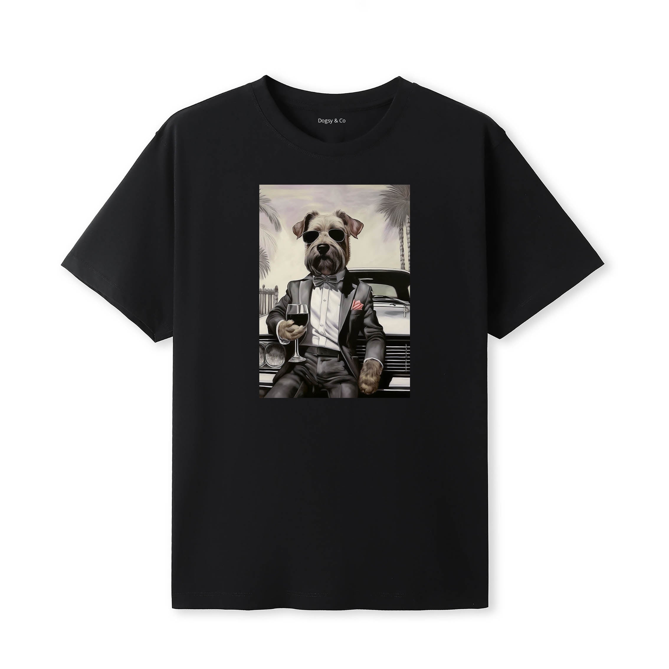 Irish Terrier distinguished gentleman dog t-shirt - black