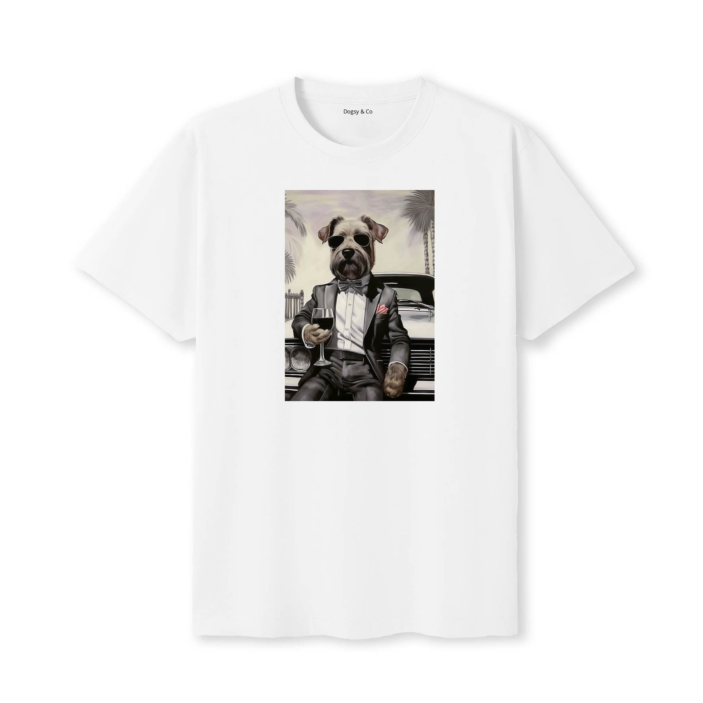 Irish Terrier distinguished gentleman dog t-shirt - white