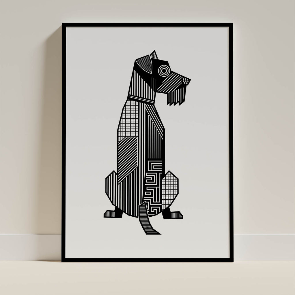 Irish Terrier Geometric Line Art mockup