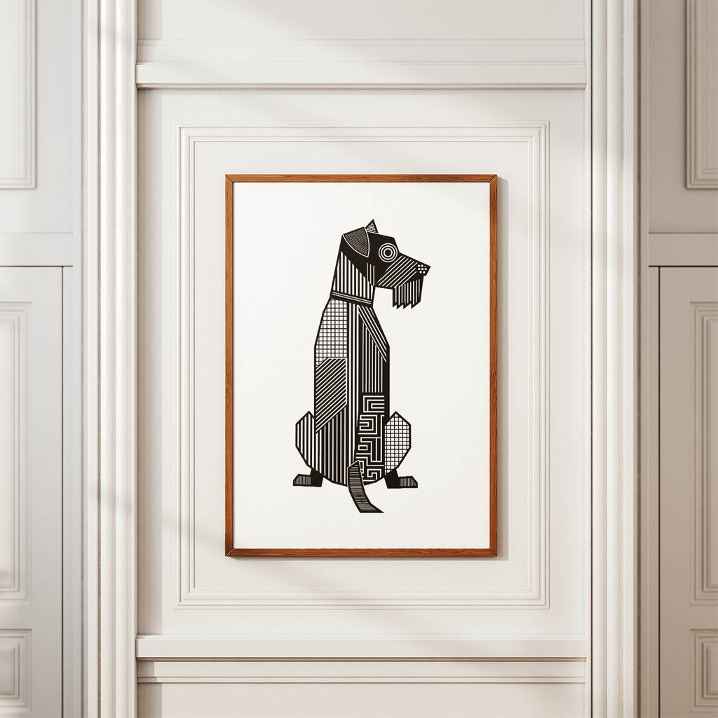 Irish Terrier Geometric Line Art mockup