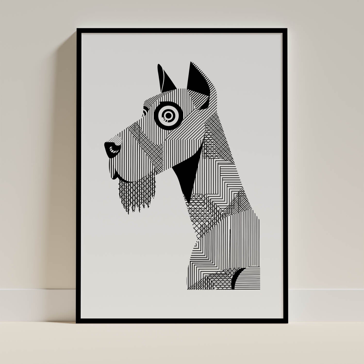 Irish Terrier Geometric Line Art mockup