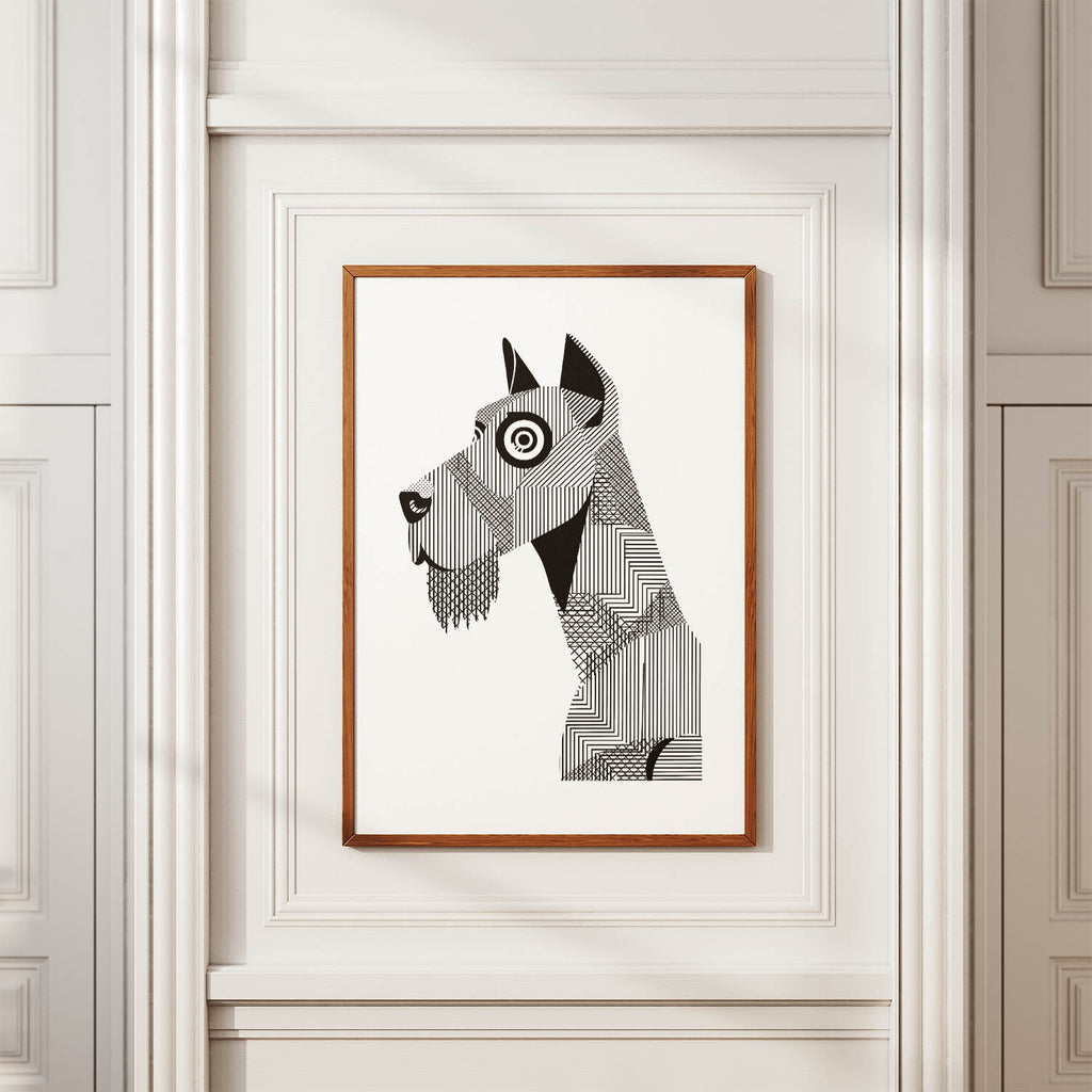 Irish Terrier Geometric Line Art mockup