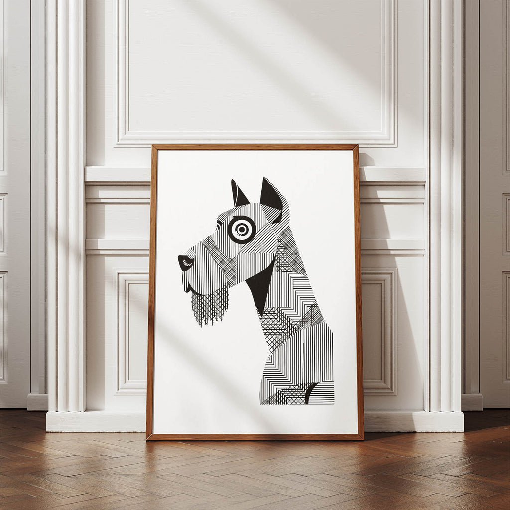 Irish Terrier Geometric Line Art mockup