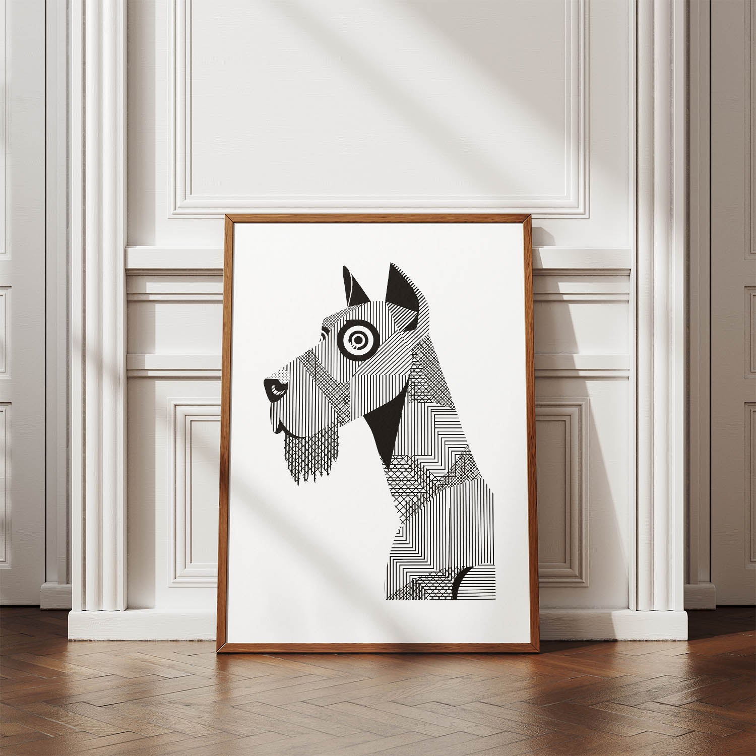 Irish Terrier Geometric Line Art mockup