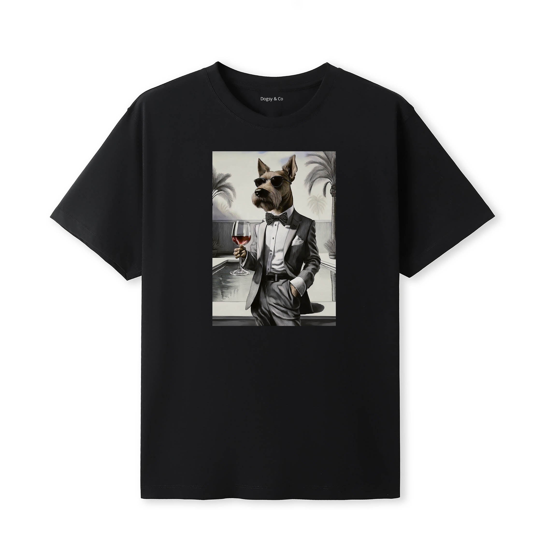 Irish Terrier distinguished gentleman dog t-shirt - black