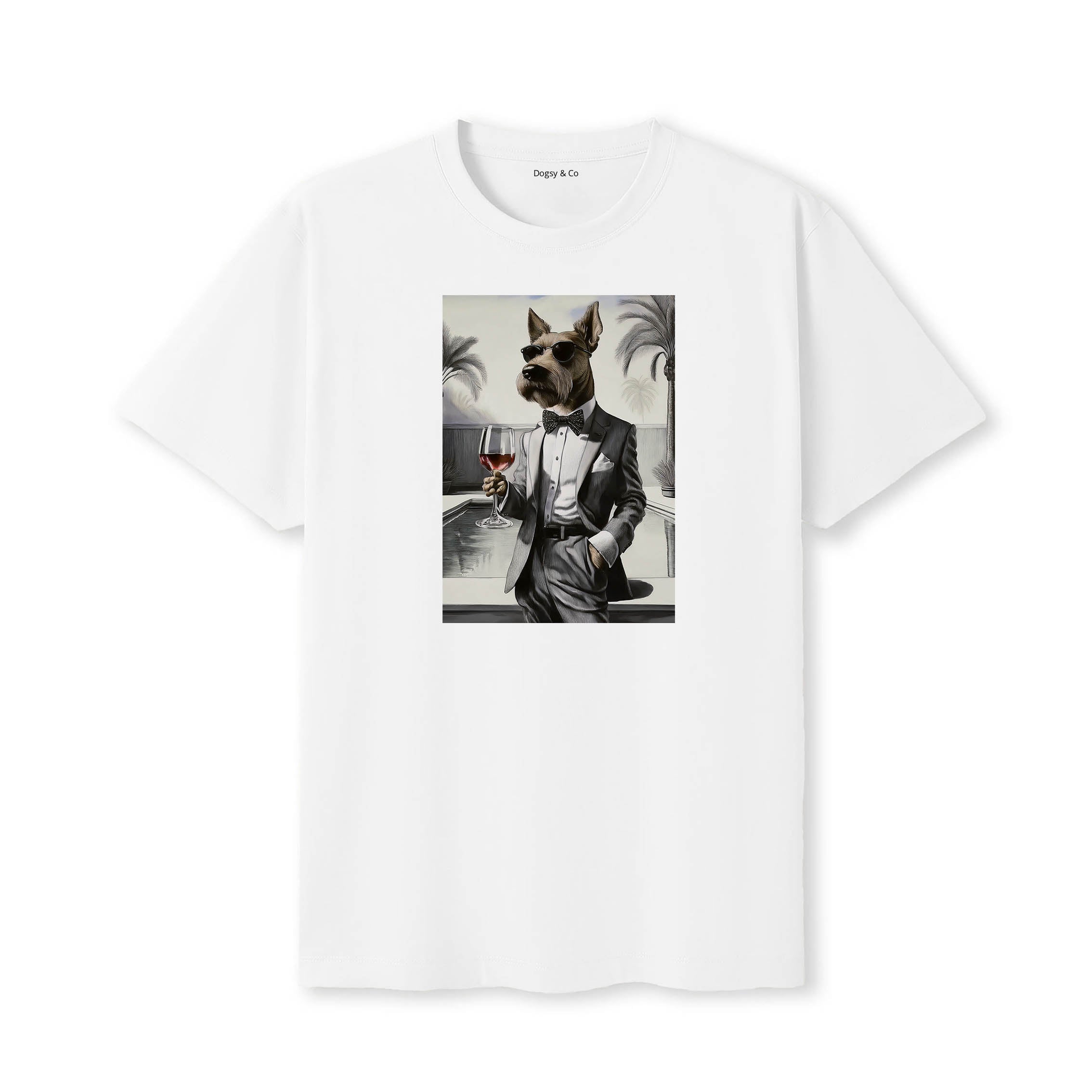 Irish Terrier distinguished gentleman dog t-shirt - white