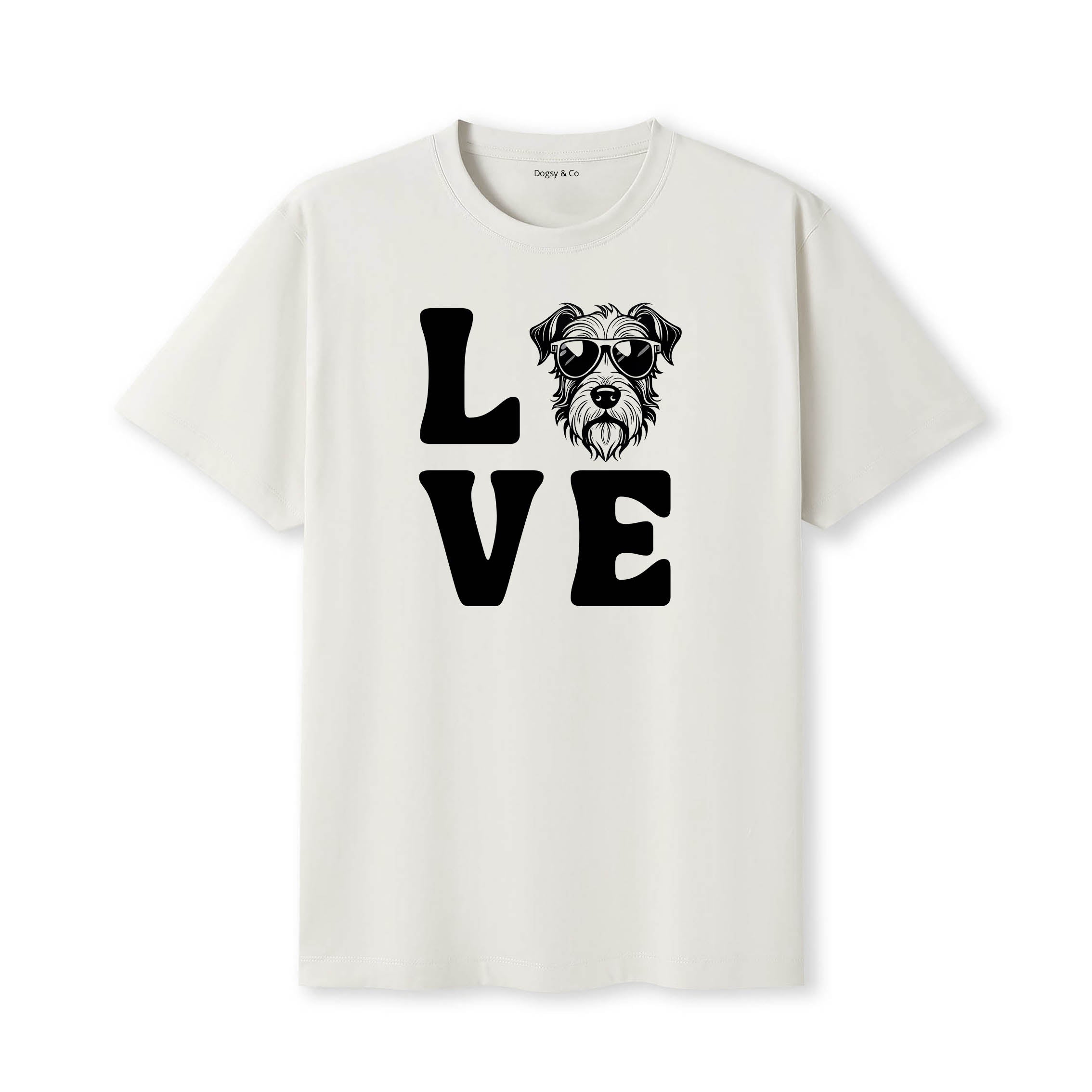 Irish Terrier LOVE DOGS Tshirt - Natural