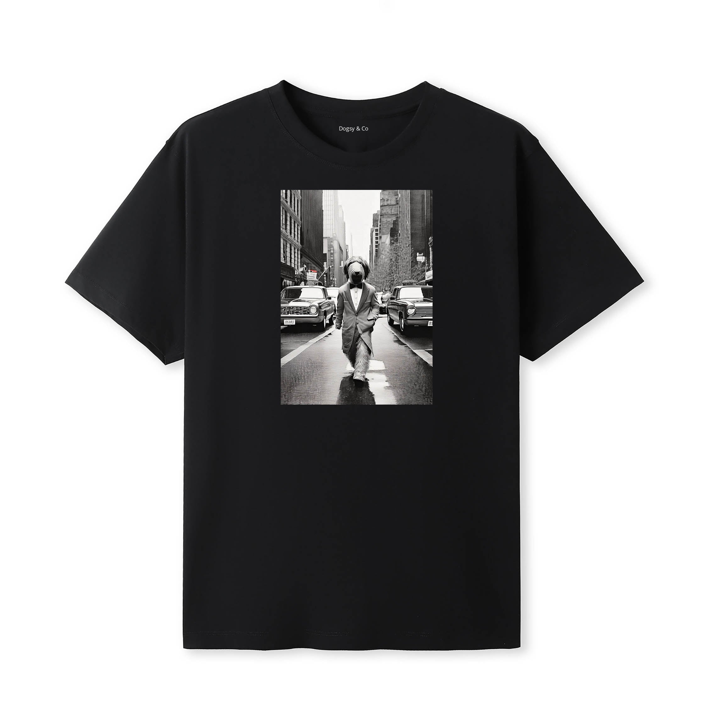 Irish Wolfhound Dogsy Dean T-Shirt Black