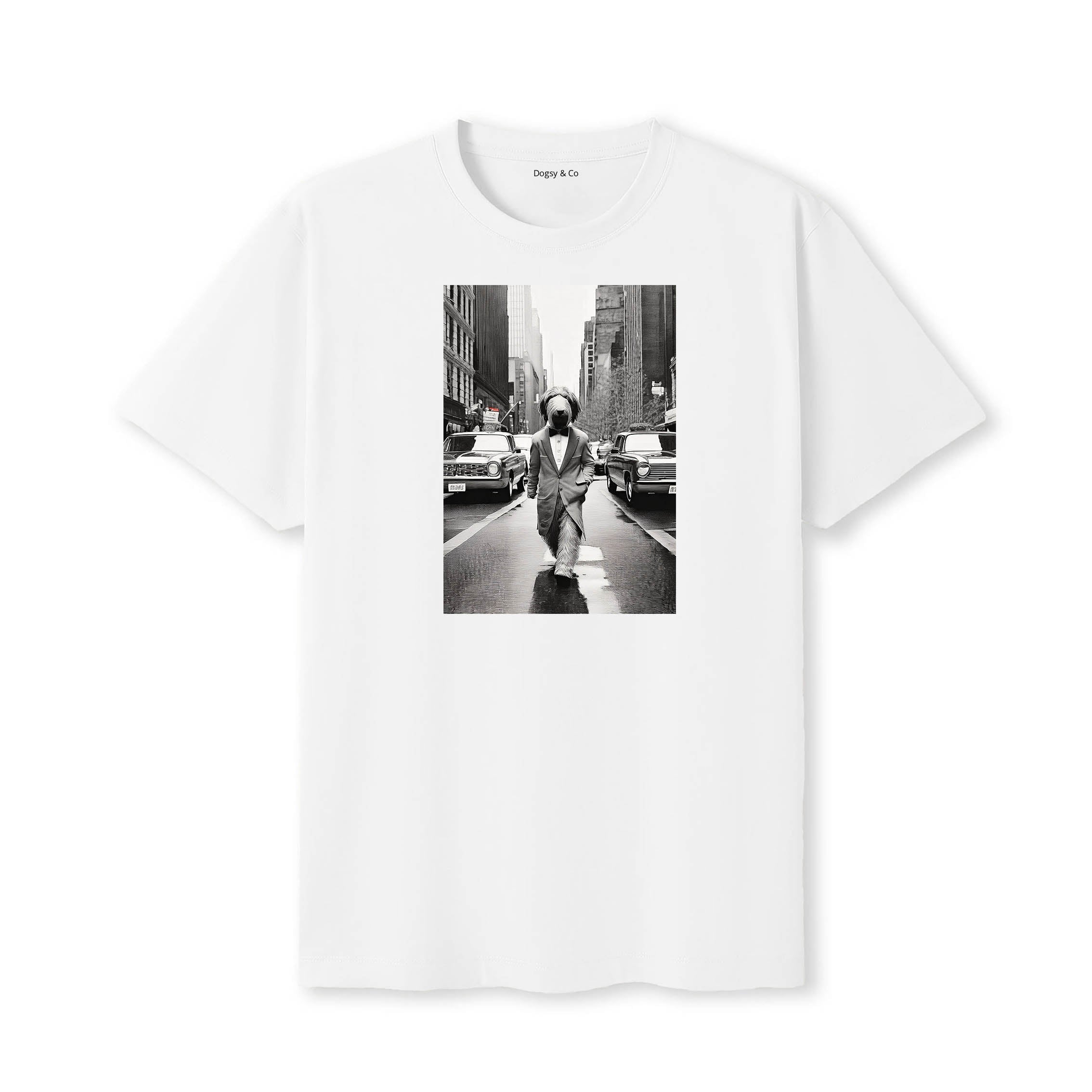 Irish Wolfhound Dogsy Dean T-Shirt White