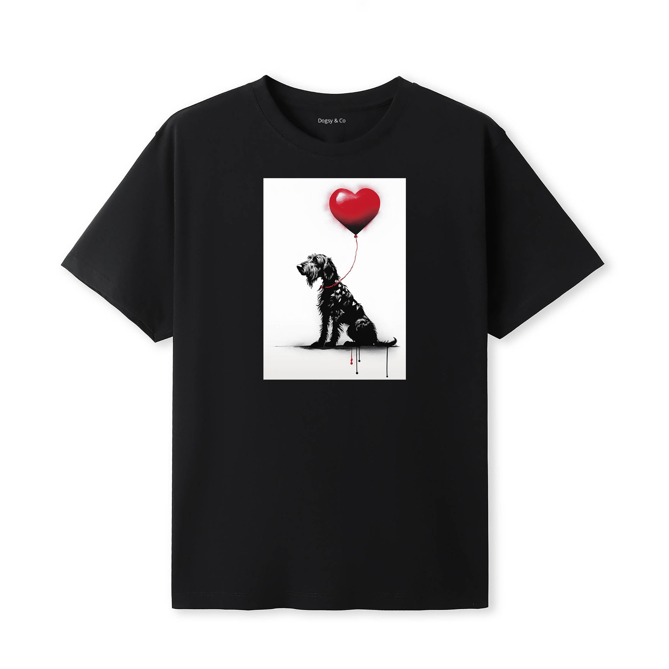 Irish Wolfhound 1 Dogsy T-Shirt Black
