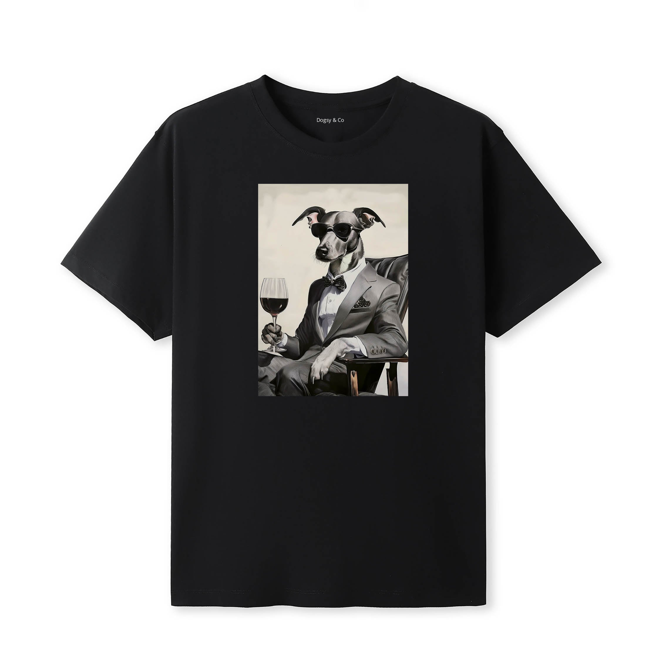 Italian Greyhound distinguished gentleman dog t-shirt - black