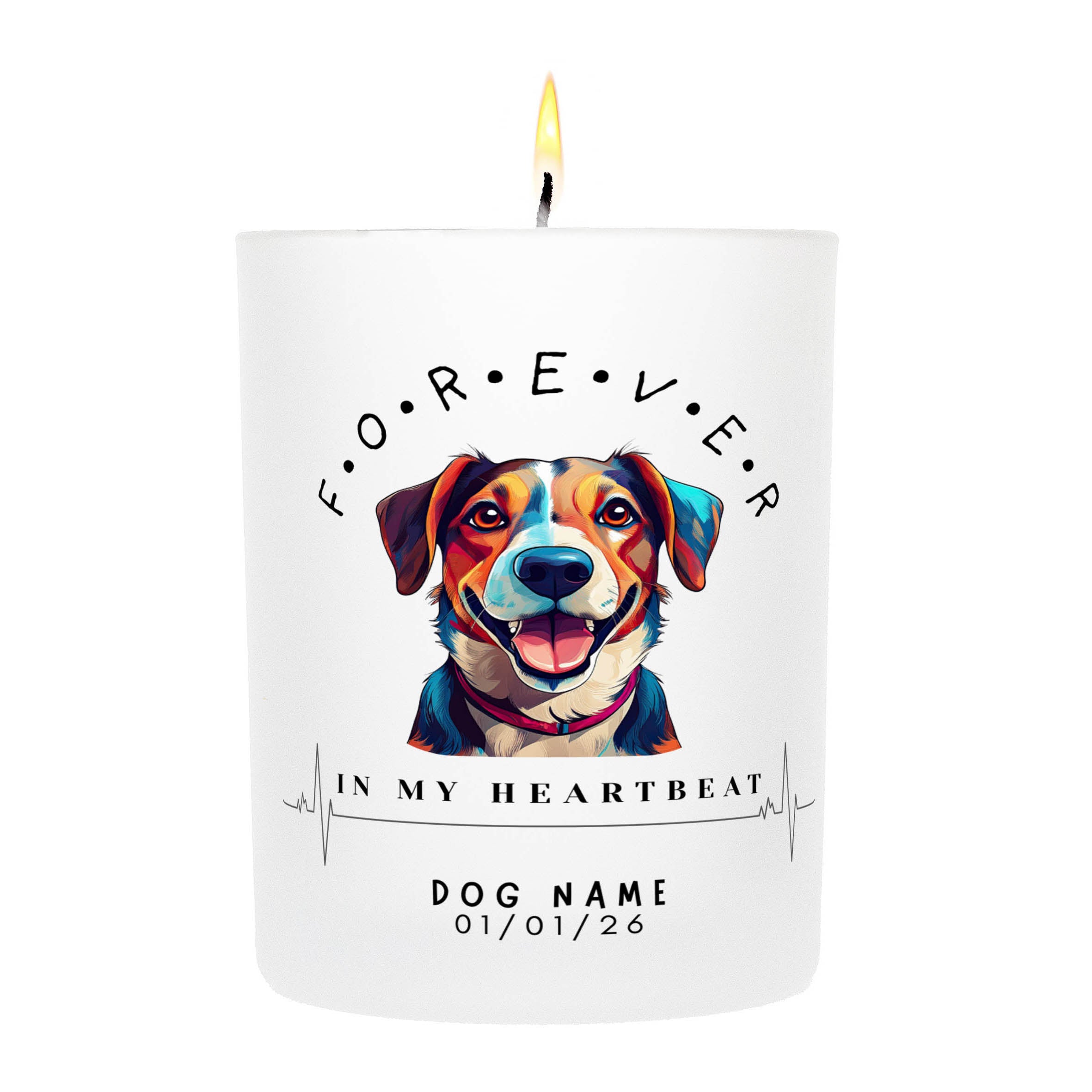 Jack Russell – Forever in My Heartbeat Custom Candle