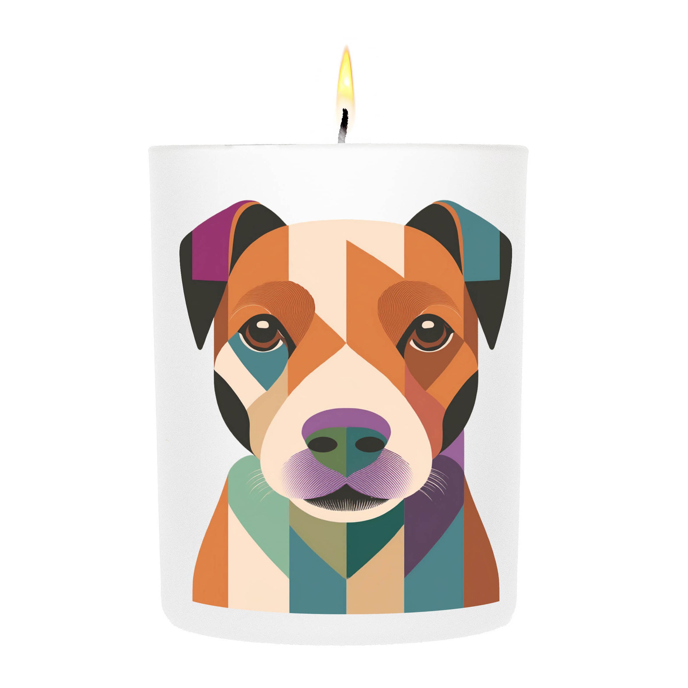 Jack Russell Graphic Bold Dog Candle