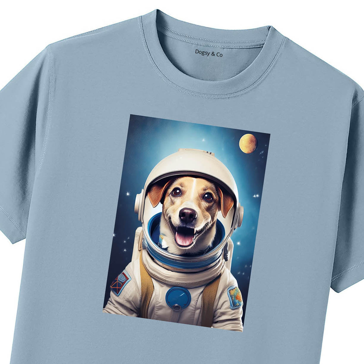 Blue T-Shirt Close Up