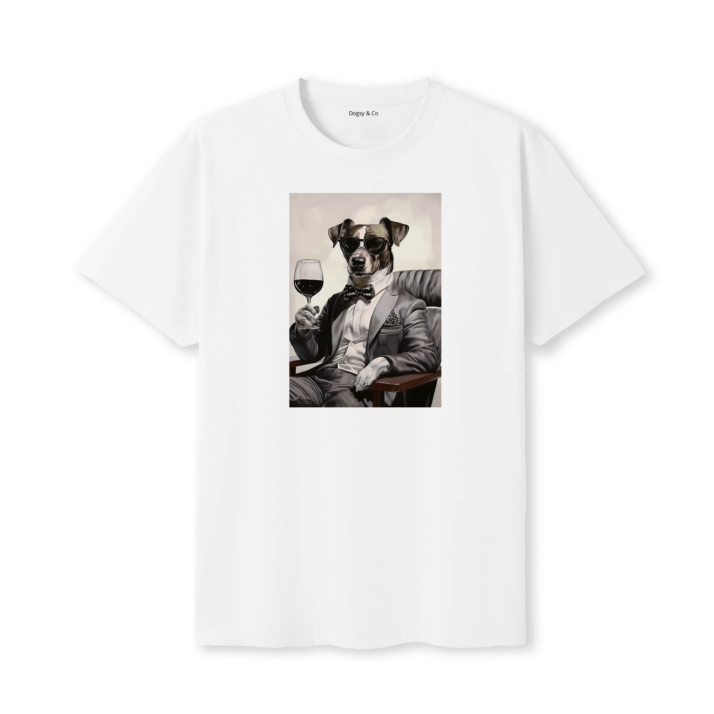 Jack Russell distinguished gentleman dog t-shirt - white
