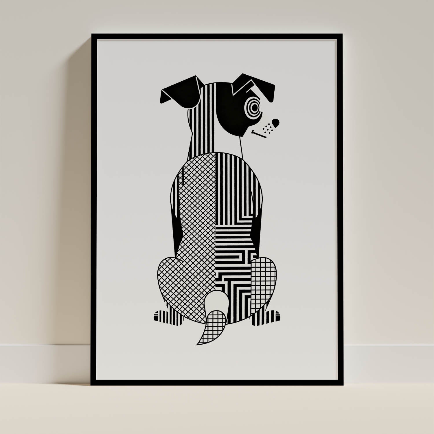 Jack Russell Geometric Line Art mockup