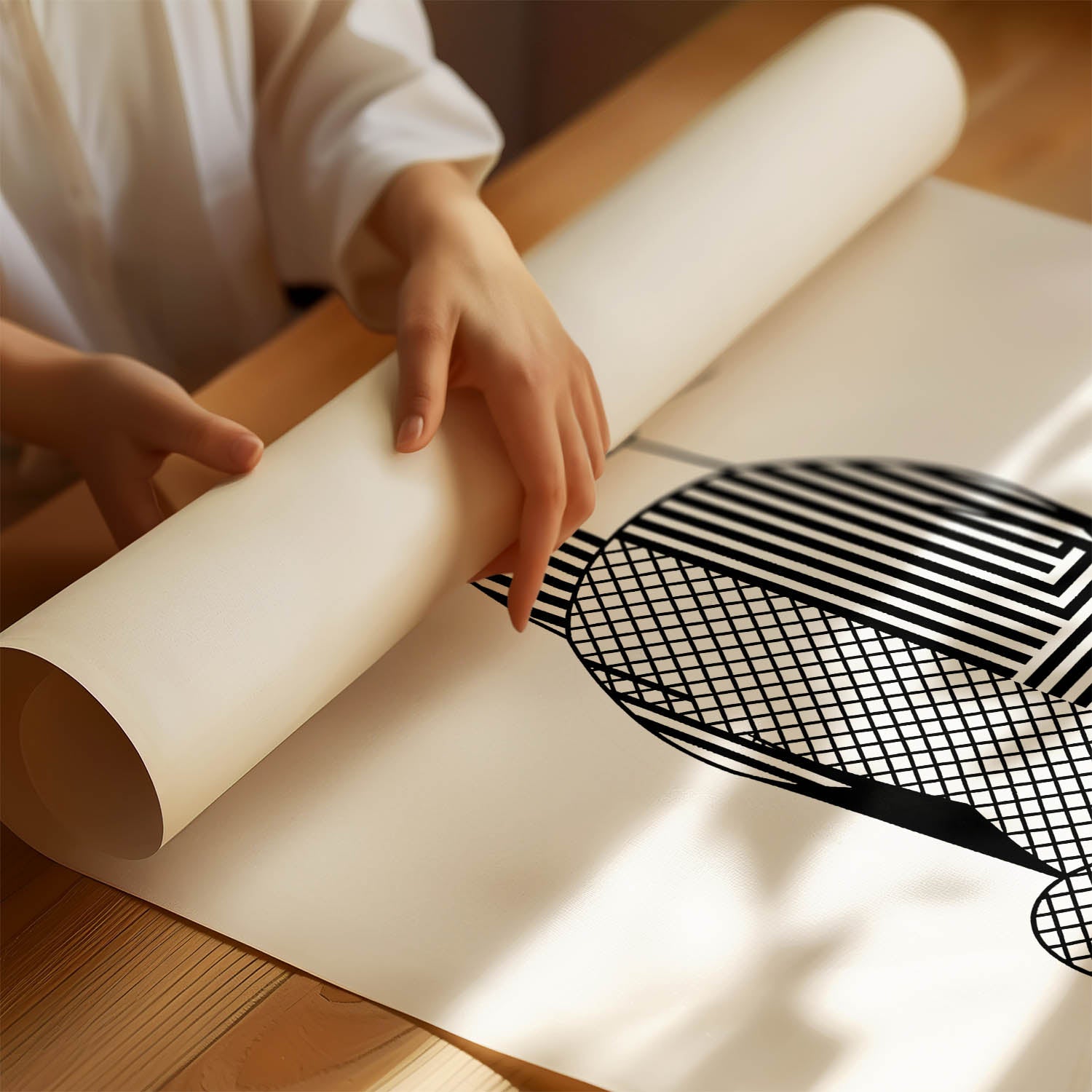 Jack Russell Geometric Line Art mockup