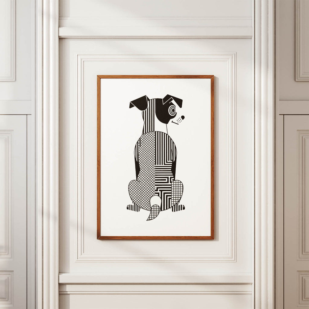 Jack Russell Geometric Line Art mockup