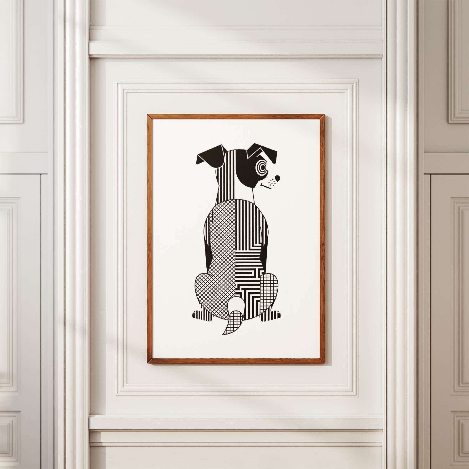 Jack Russell Geometric Line Art mockup