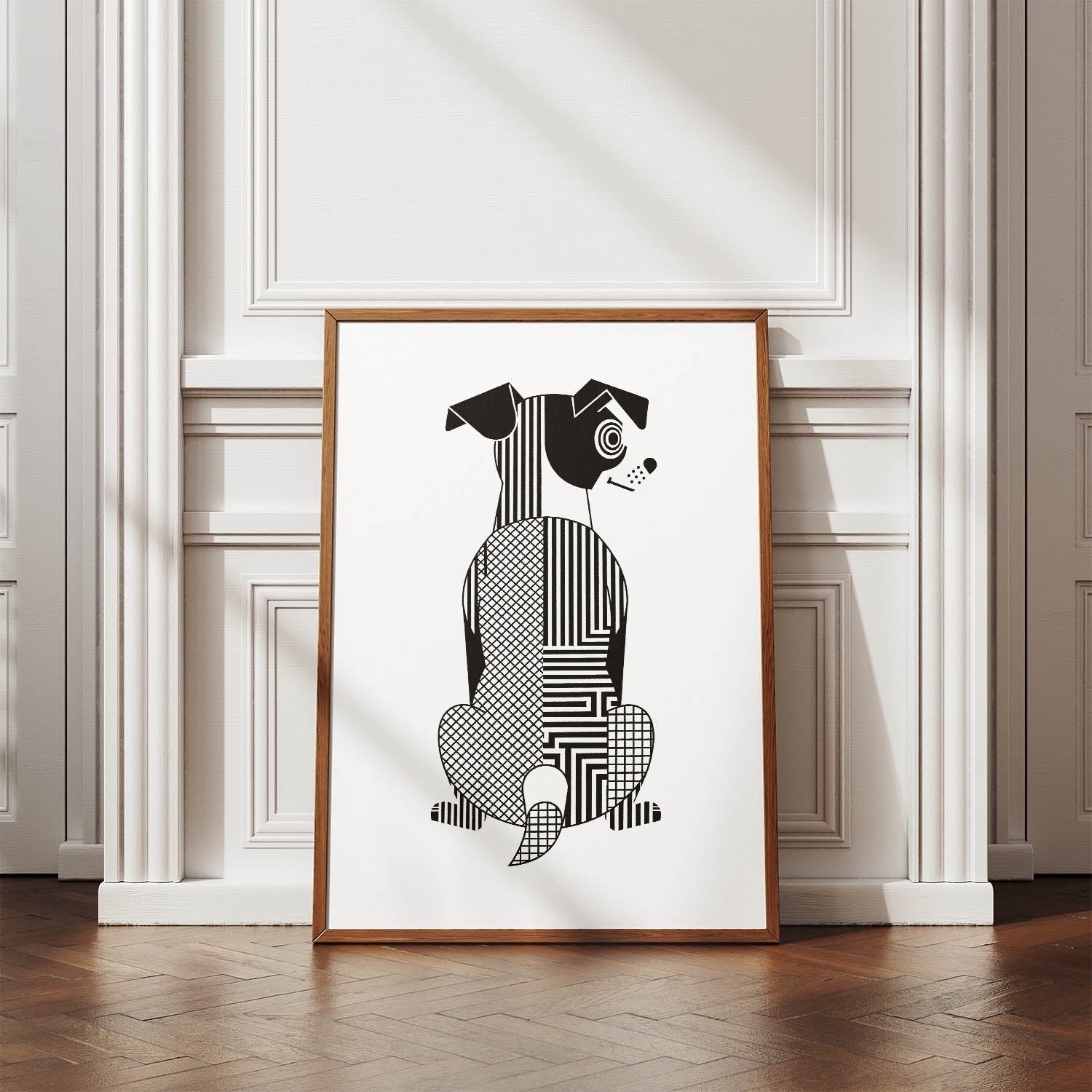 Jack Russell Geometric Line Art mockup