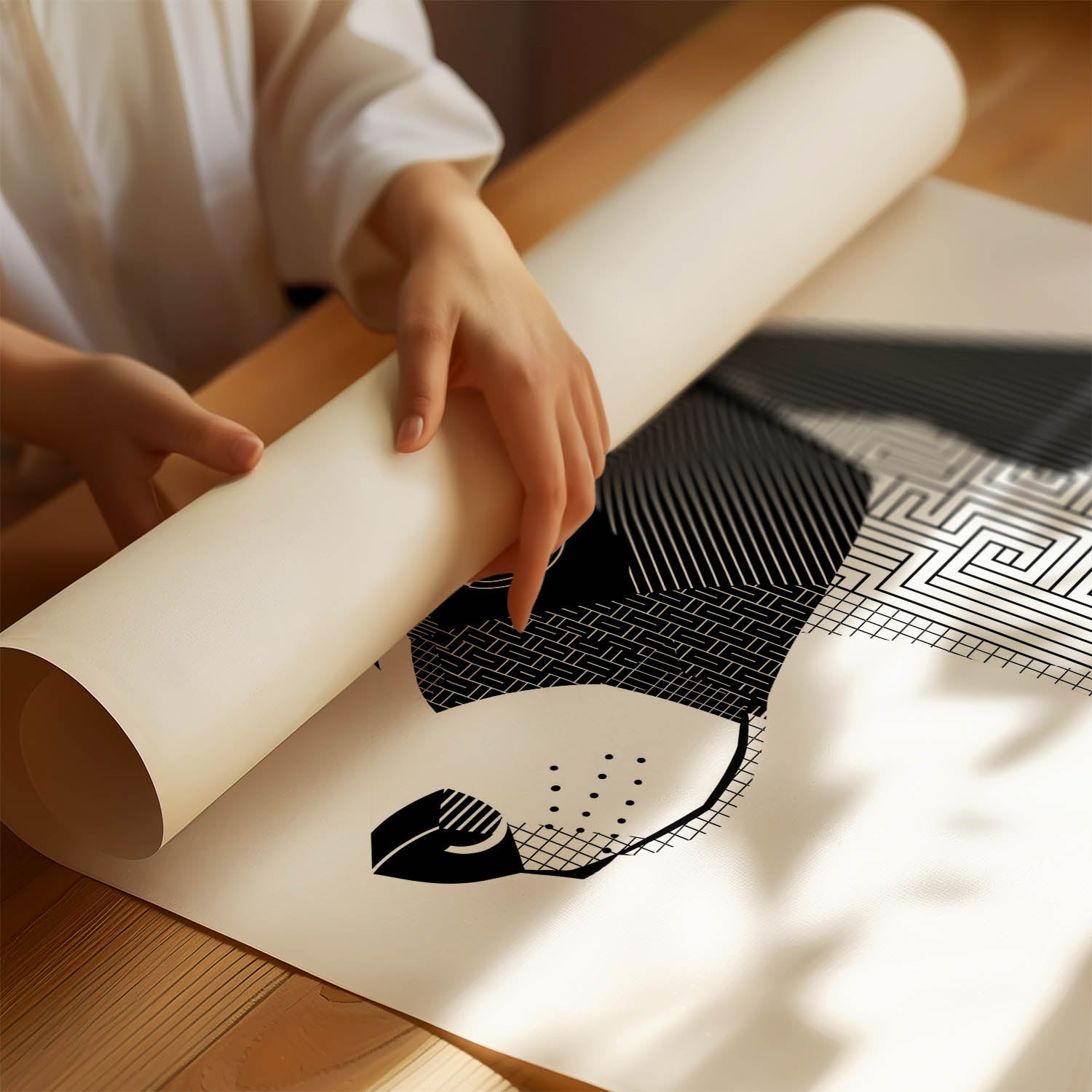 Jack Russell Geometric Line Art mockup