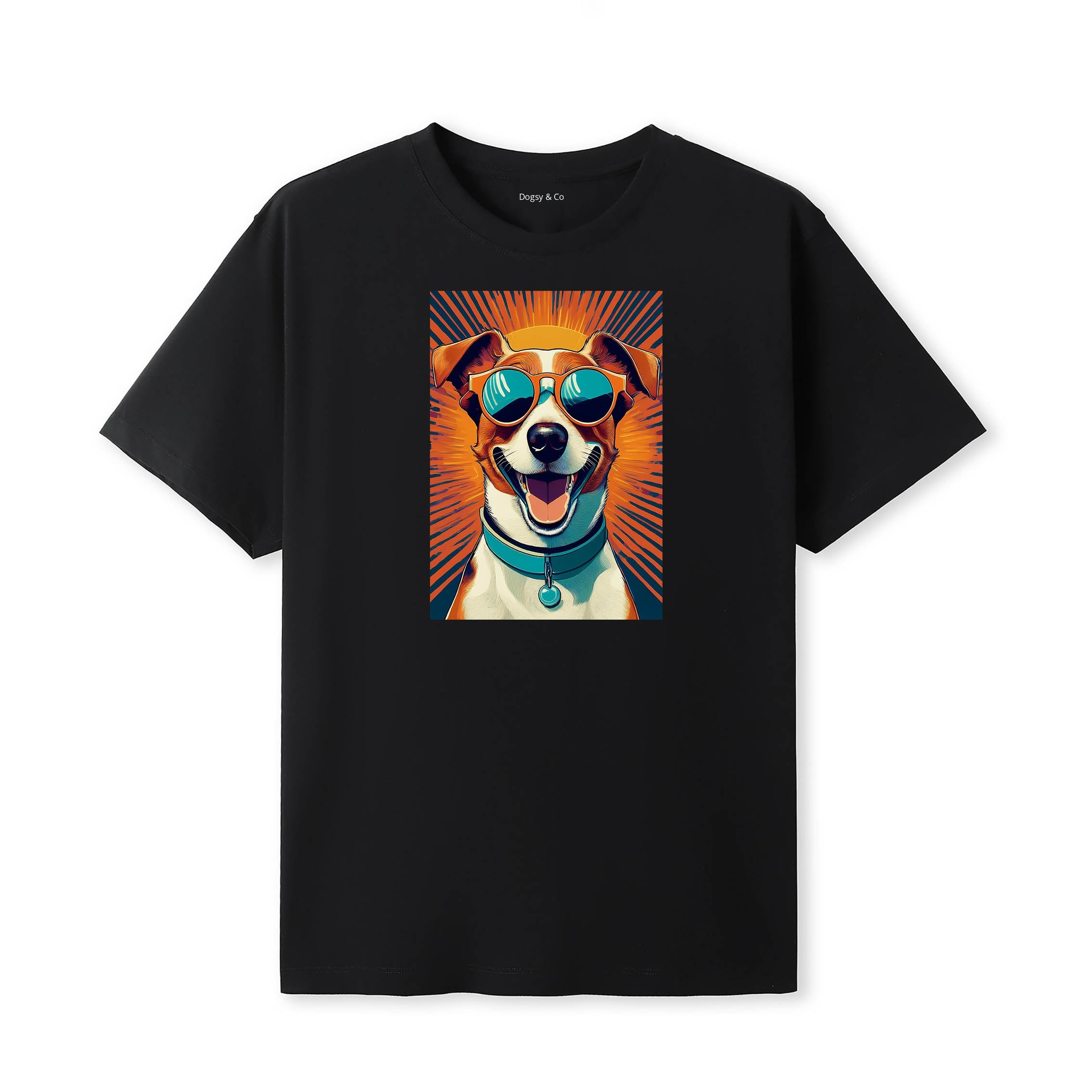 Jack Russell Terrier Sunnies Dog T-Shirt V3 Black