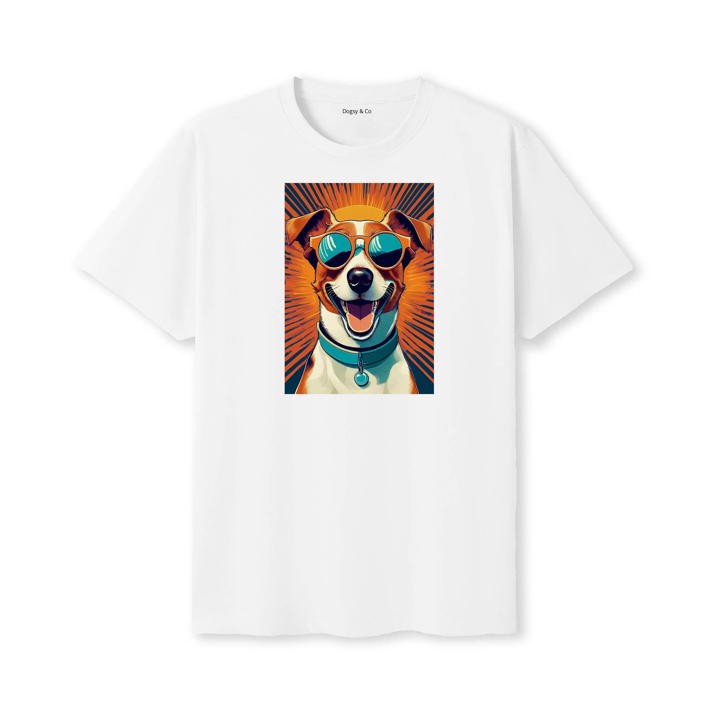Jack Russell Terrier Sunnies Dog T-Shirt V3 White