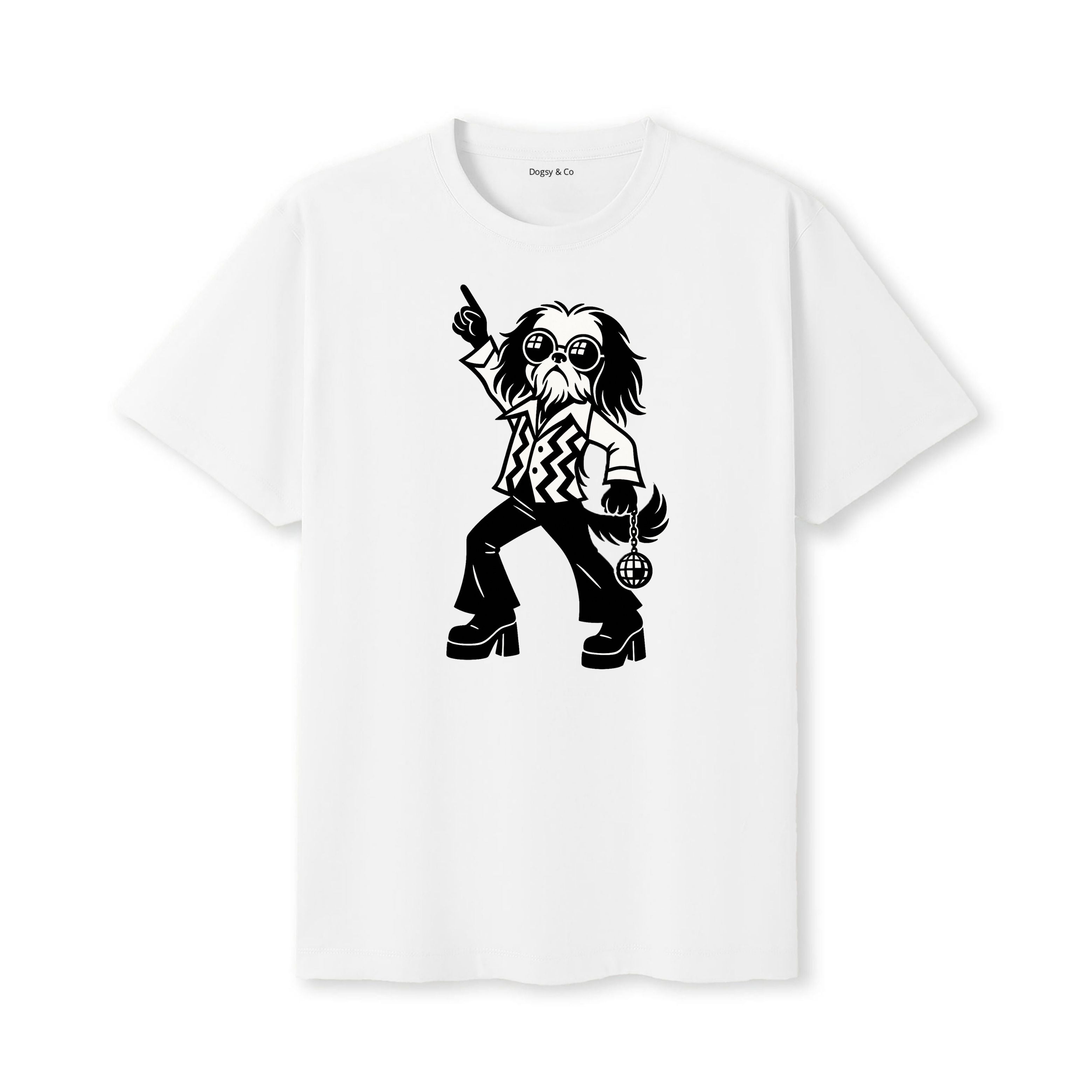 Japanese Chin Disco Doggo T-Shirt - alternate view