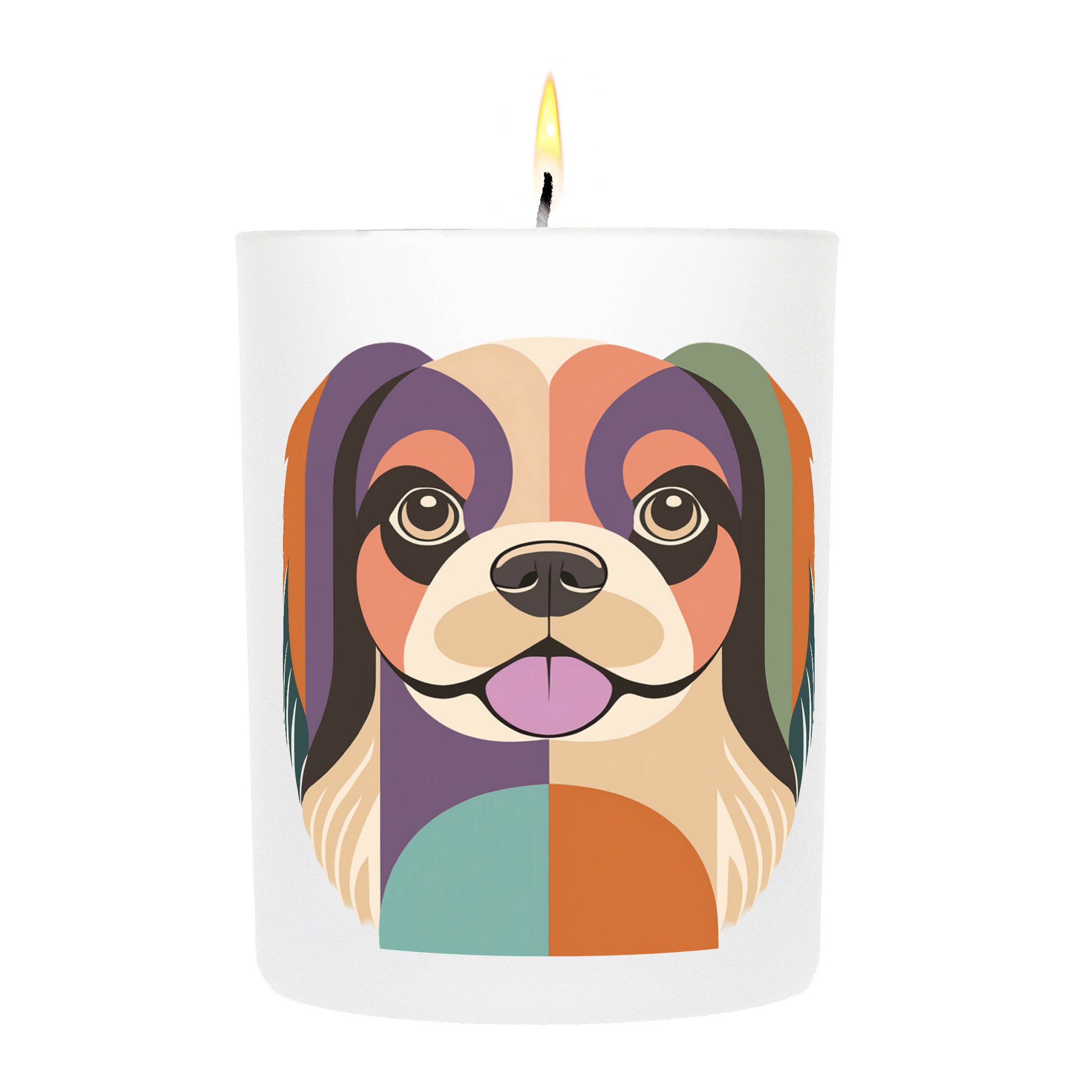 Japanese Chin Graphic Bold Dog Candle