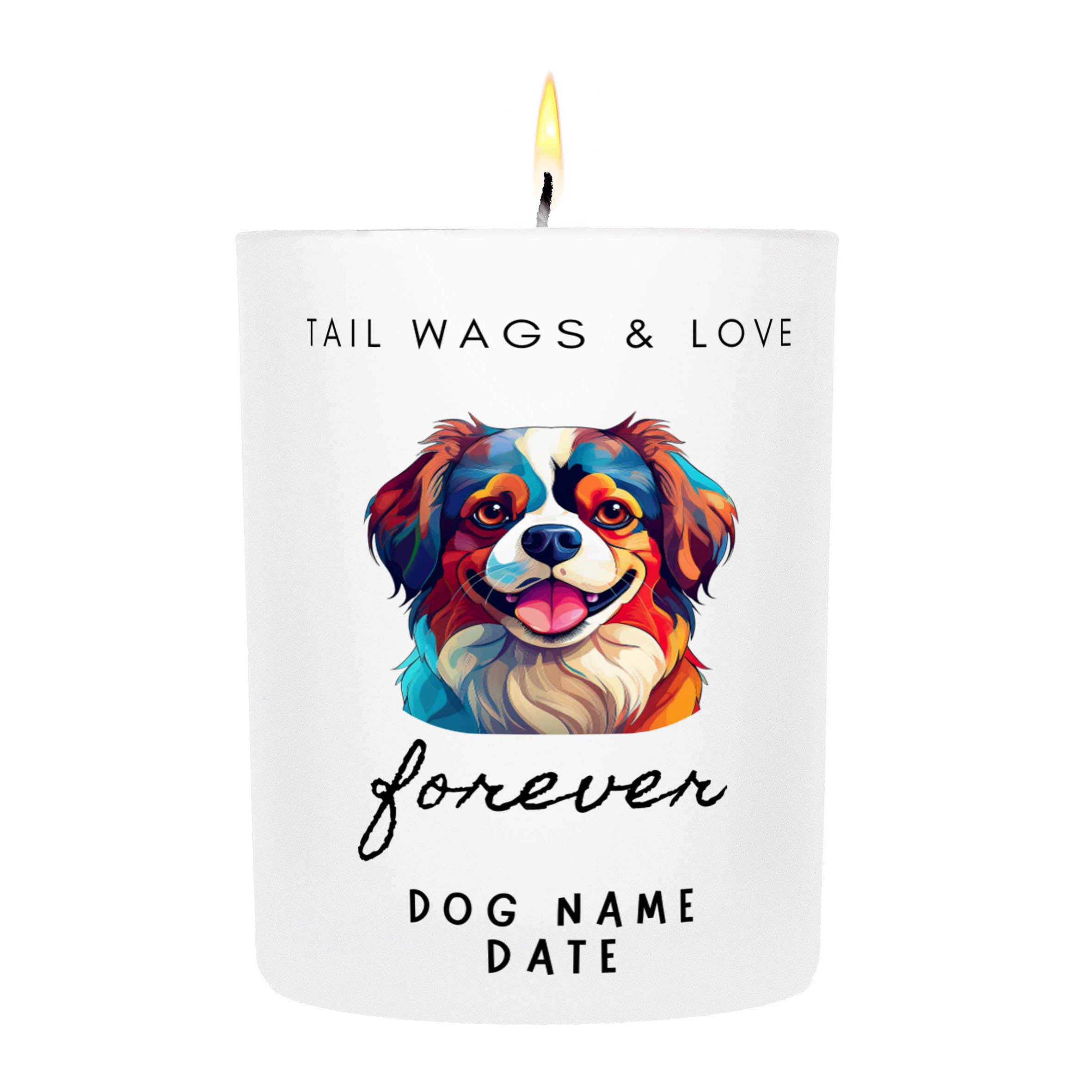 JAPANESE CHIN   Tail Wags & Love Custom Candle