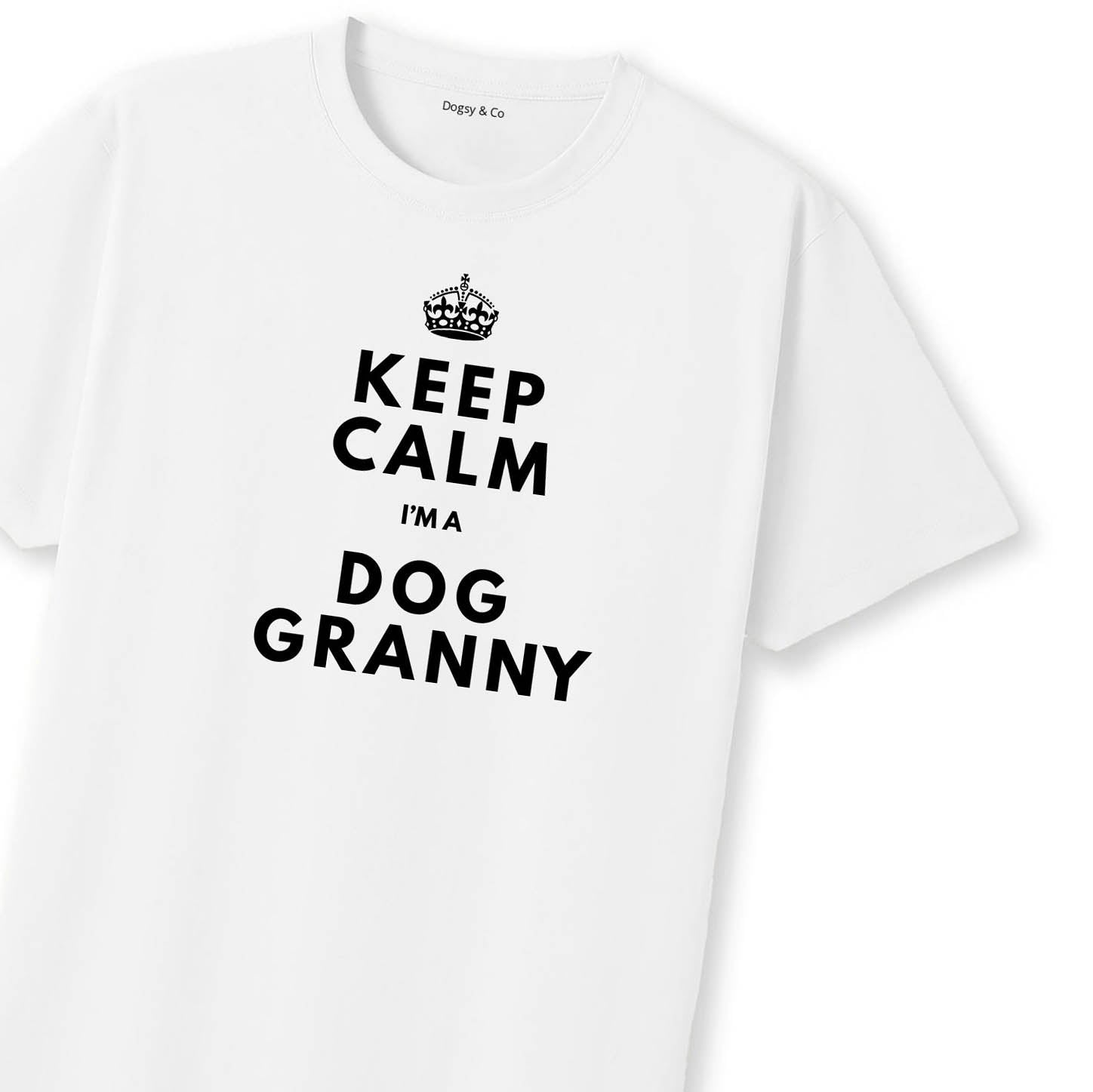 Keep Calm I Dog Granny T-Shirt - T-Shirt Close Up
