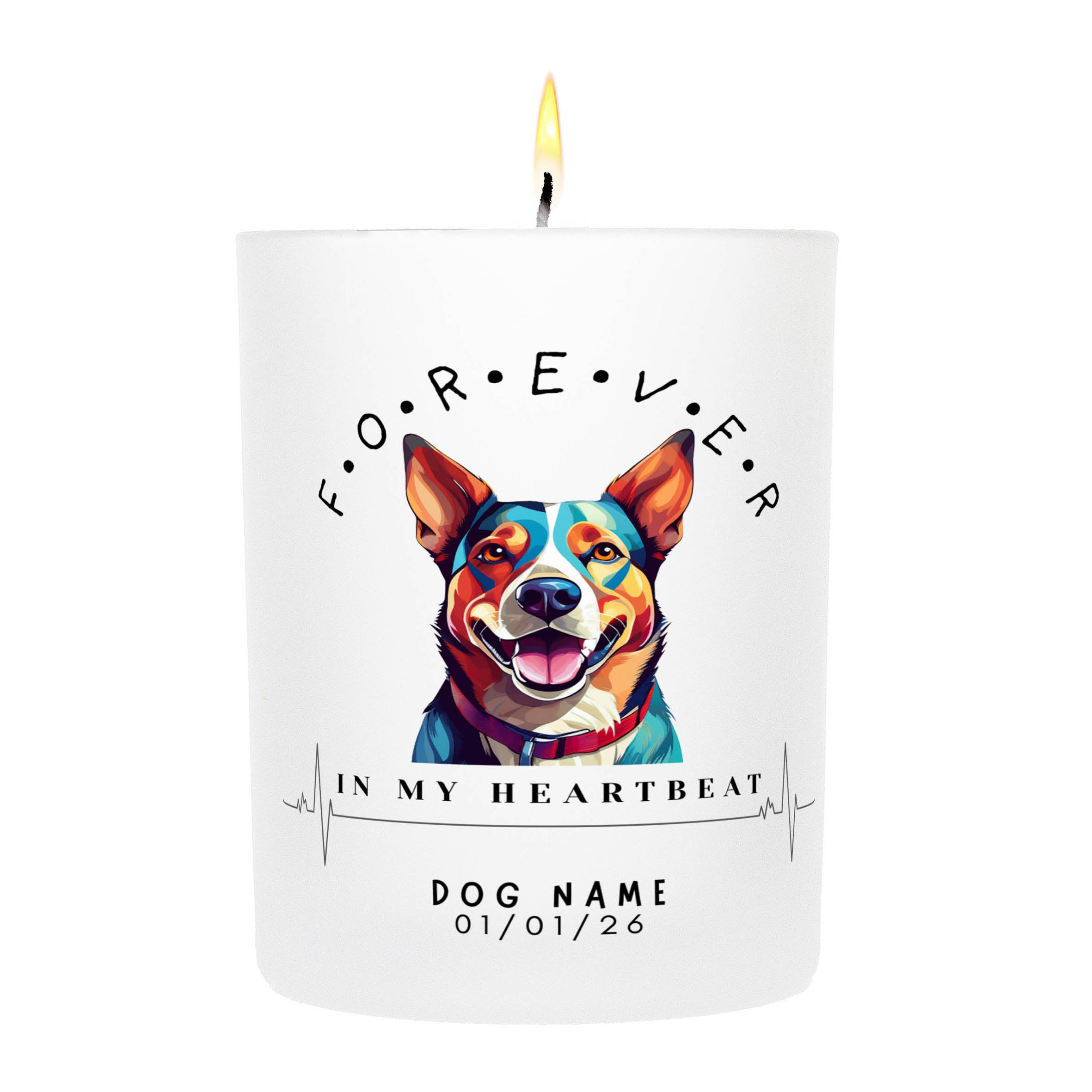 Kelpie – Forever in My Heartbeat Custom Candle