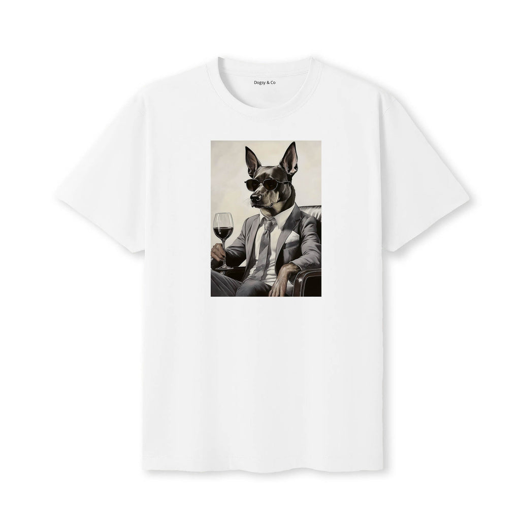 Kelpie distinguished gentleman dog t-shirt - white
