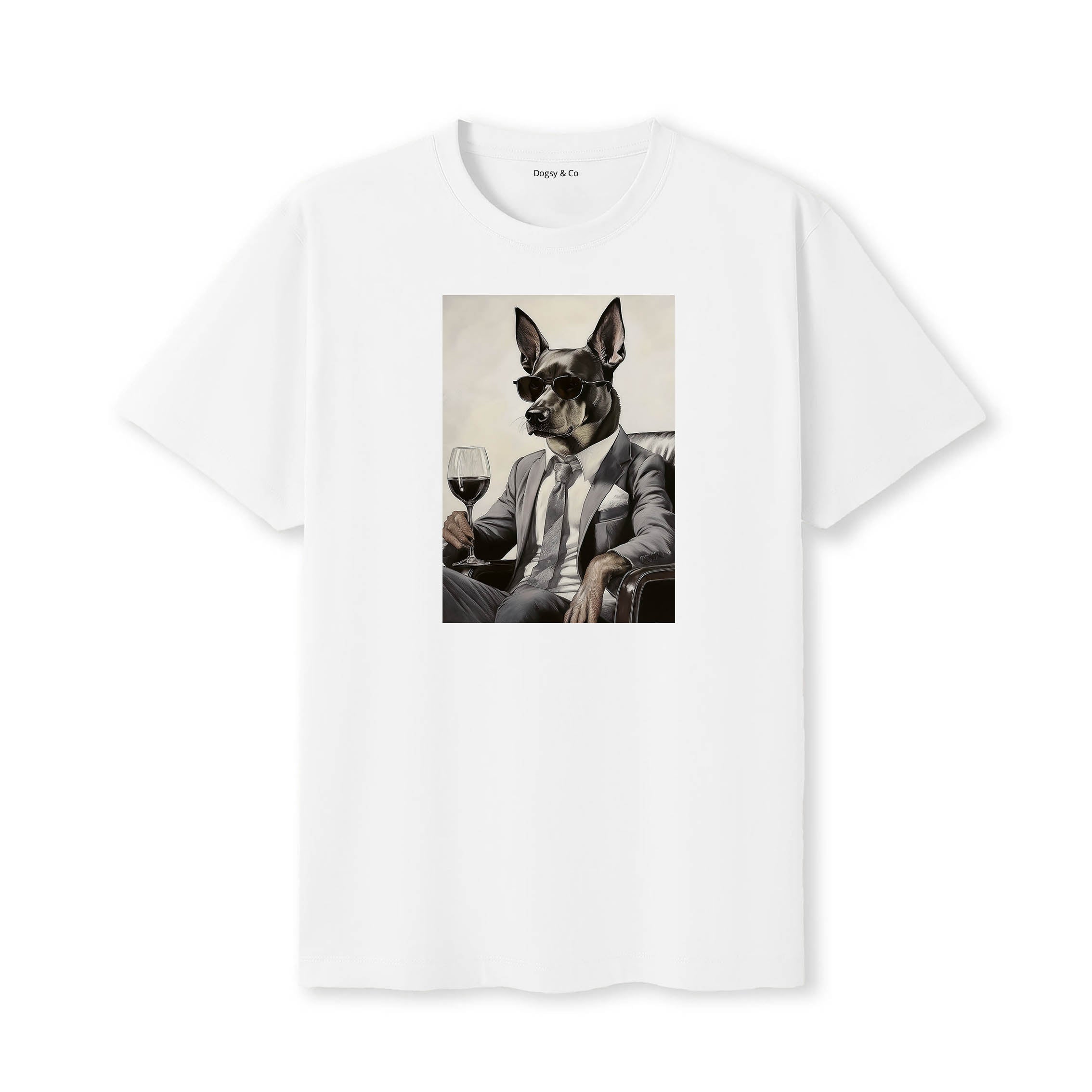 Kelpie distinguished gentleman dog t-shirt - white