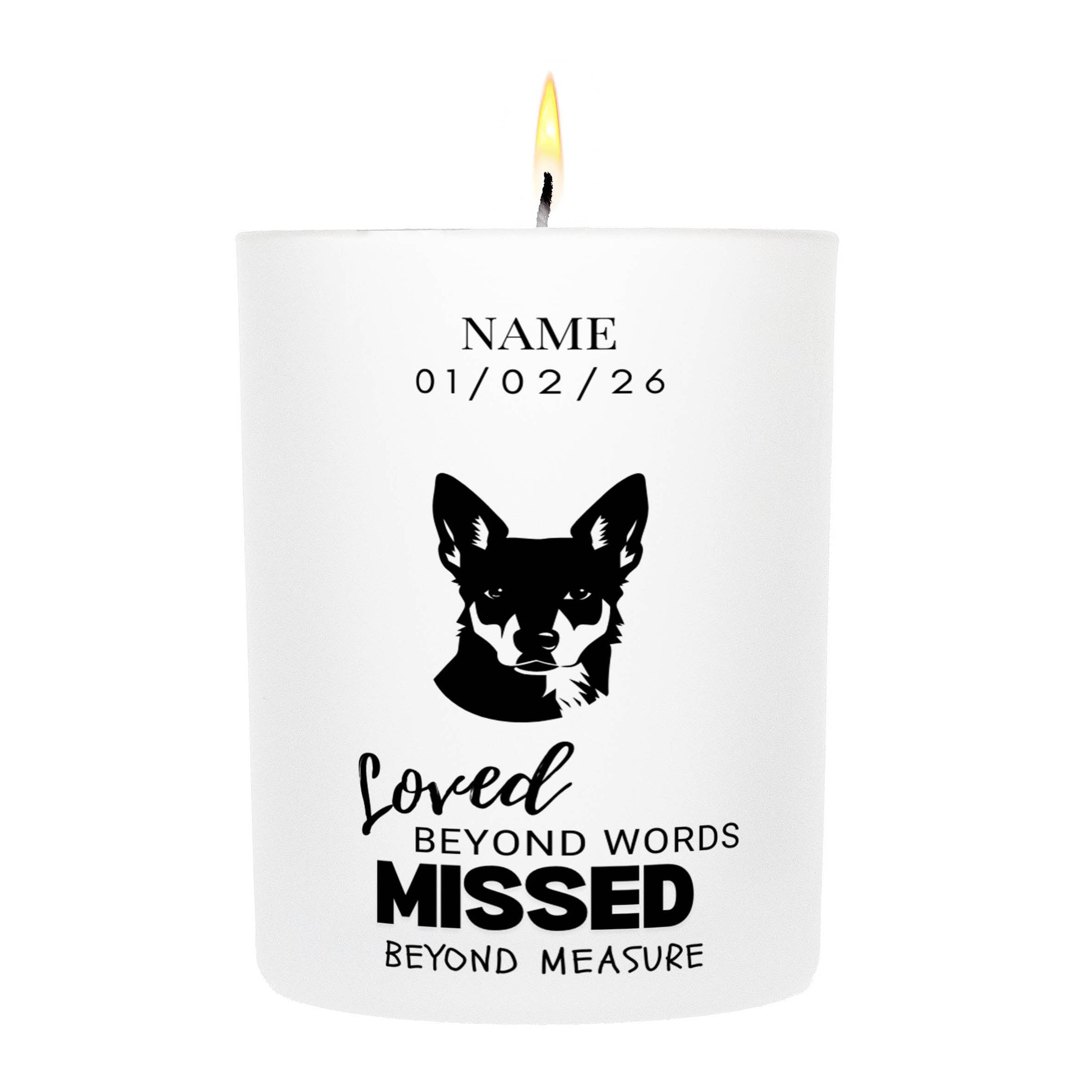 Kelpie – Loved Beyond Words, Missed Beyond Measure Custom Candle