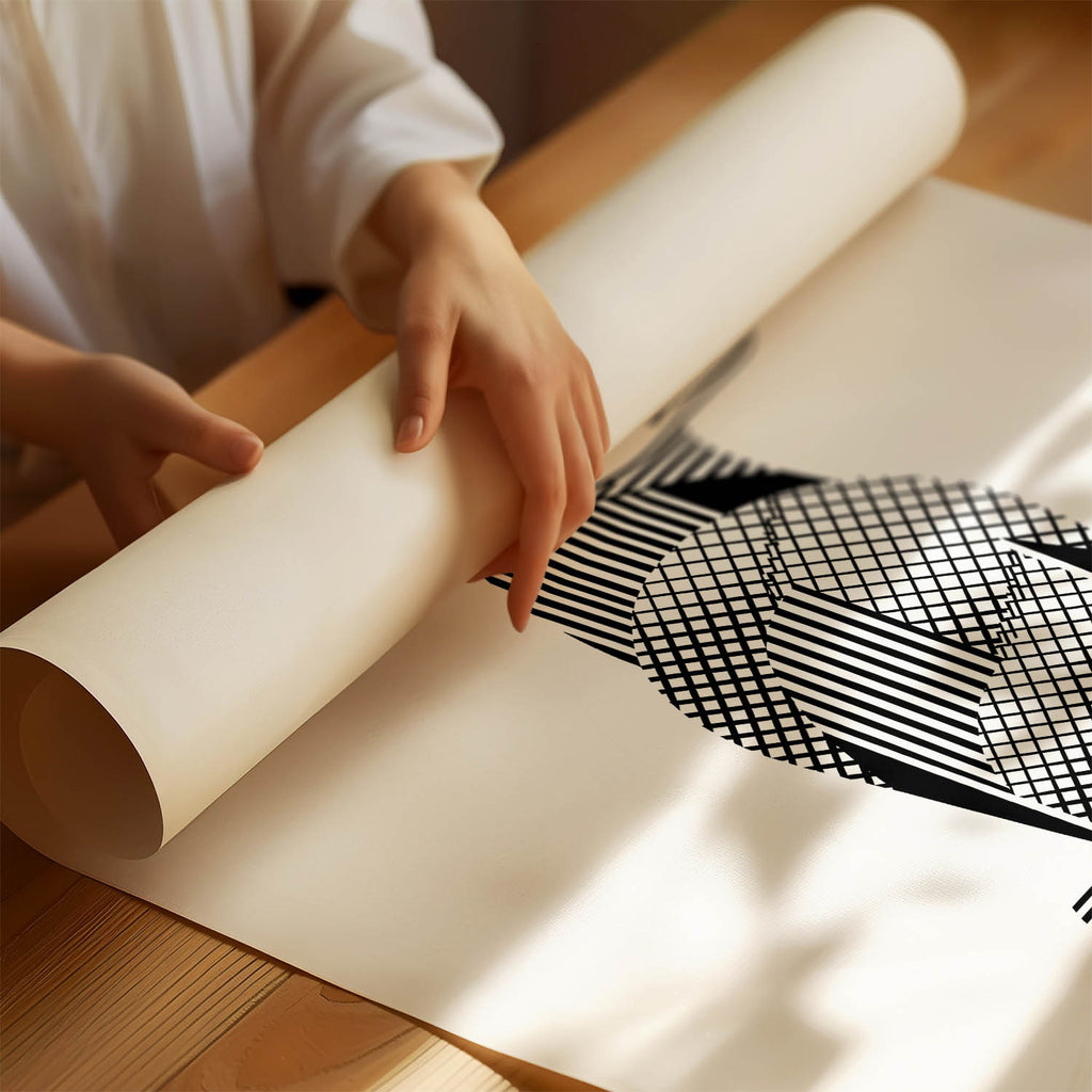 Kelpie Geometric Line Art mockup