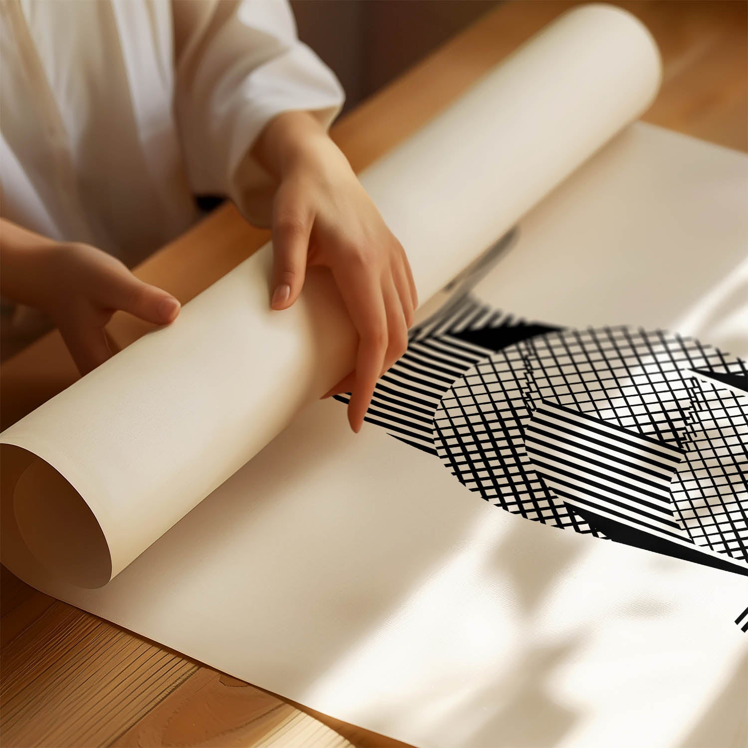 Kelpie Geometric Line Art mockup