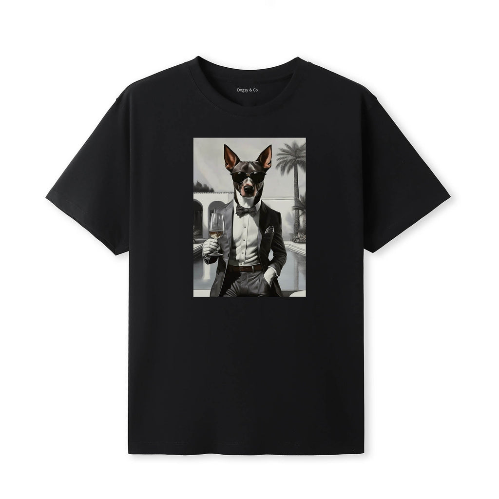 Kelpie distinguished gentleman dog t-shirt - black