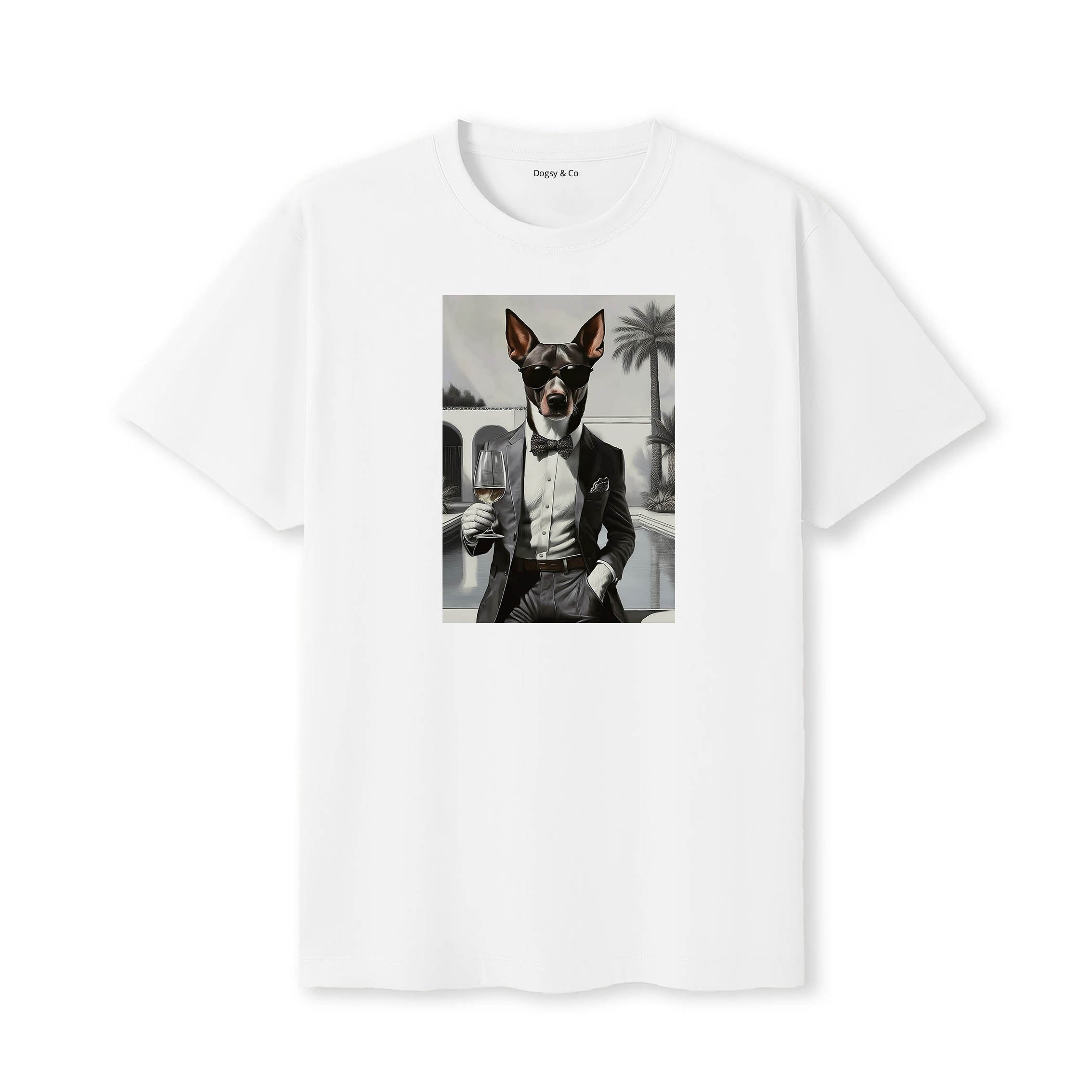 Kelpie distinguished gentleman dog t-shirt - white
