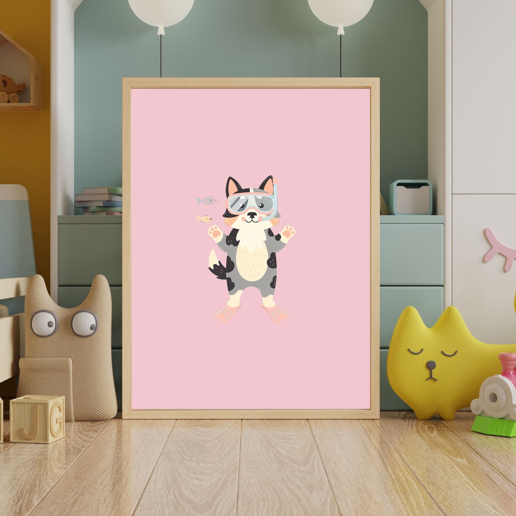 Koolie Kids Nursery Wall Art Print Bundle — 22 Dog Costume Designs, 5 Colours, 6 Print Sizes | Digital Download