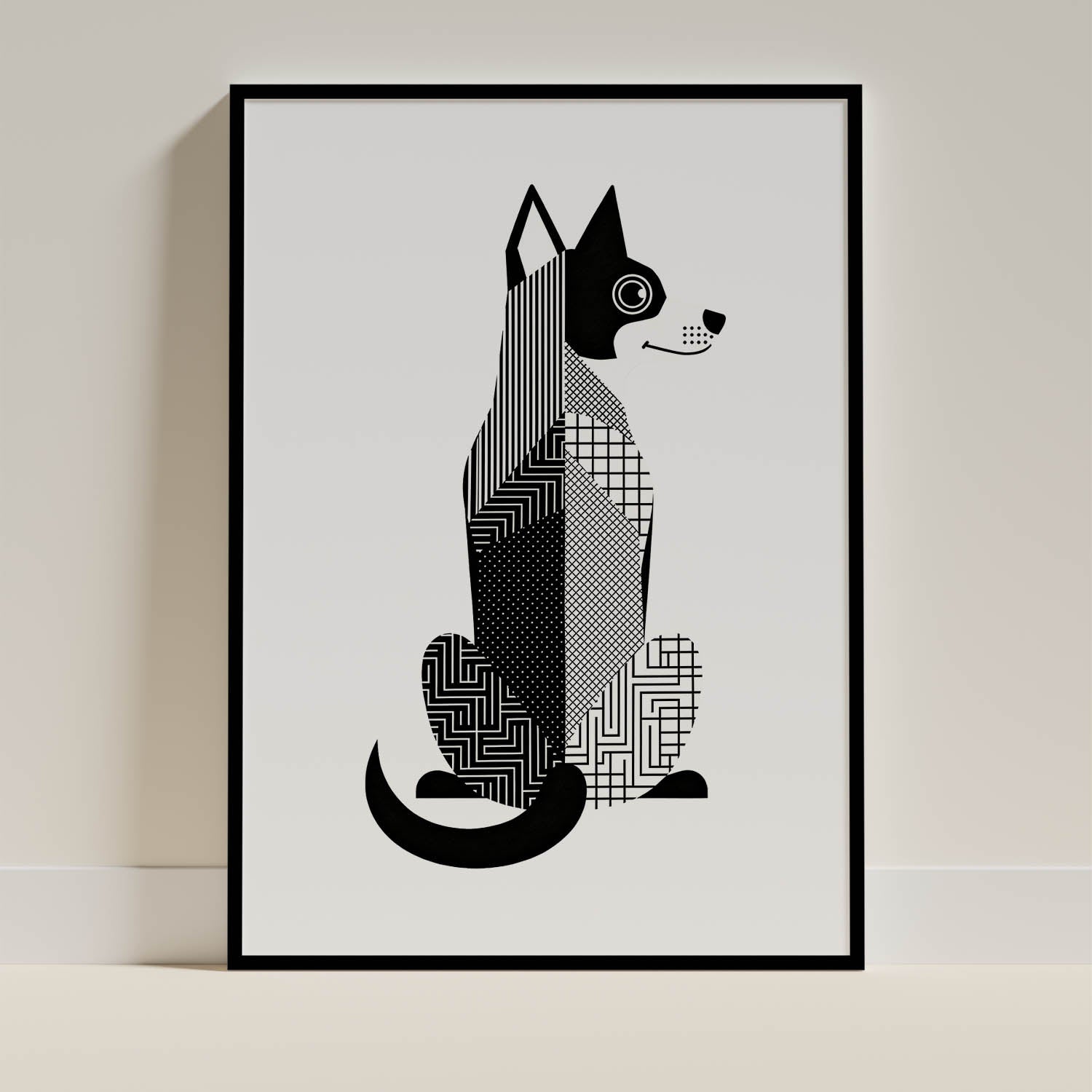 Koolie Geometric Line Art mockup