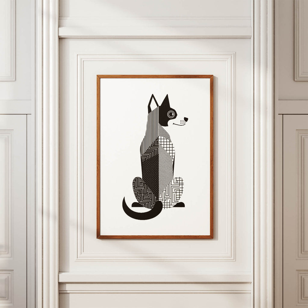 Koolie Geometric Line Art mockup