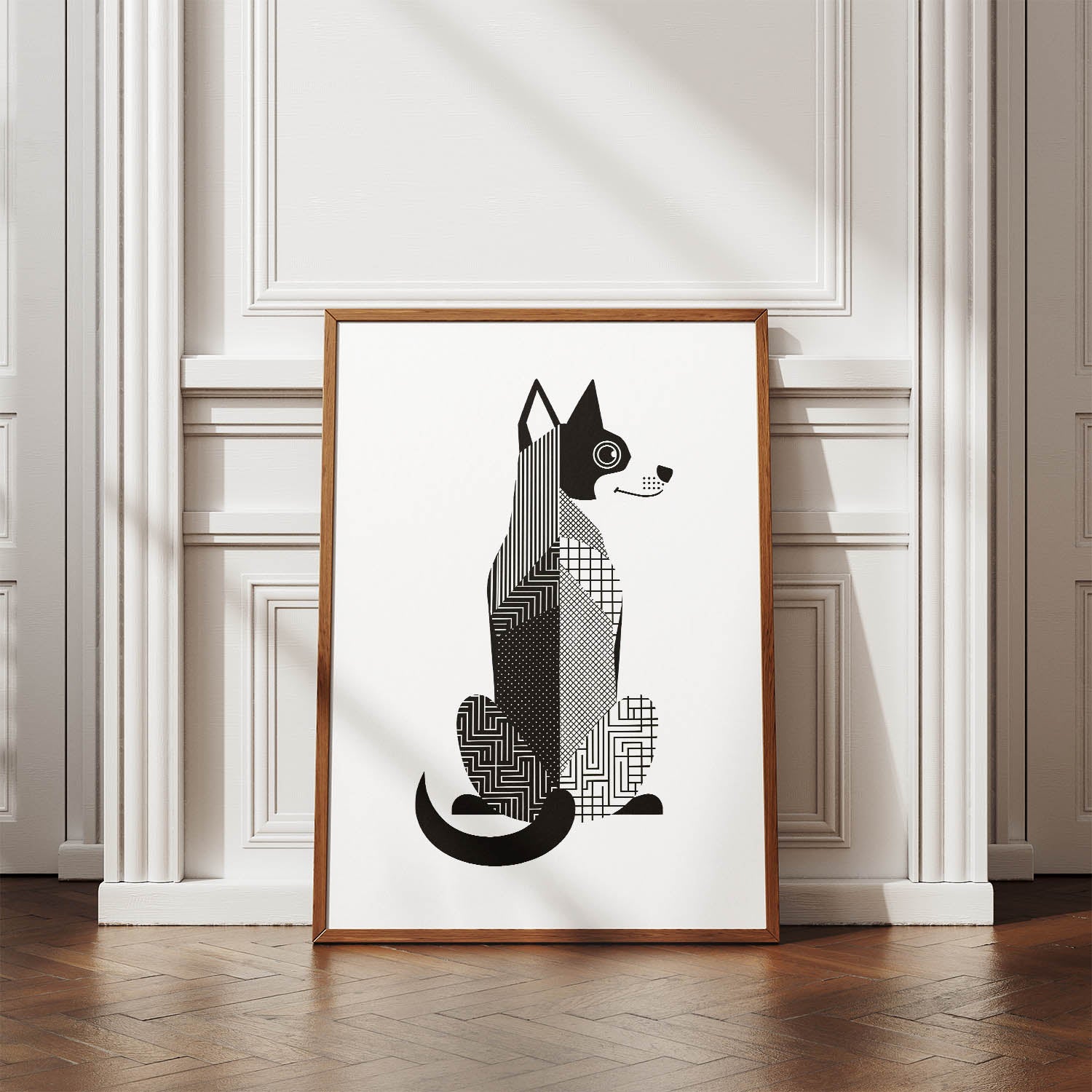 Koolie Geometric Line Art mockup