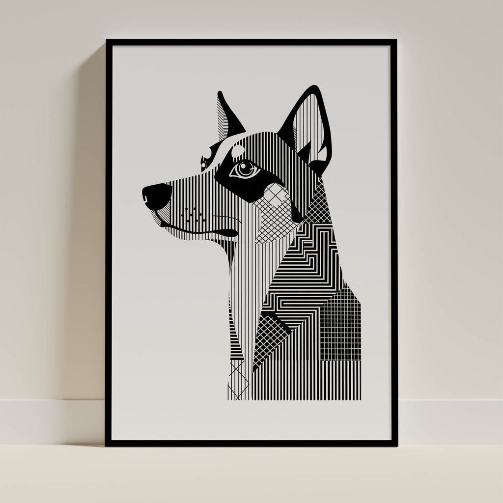Koolie Geometric Line Art mockup