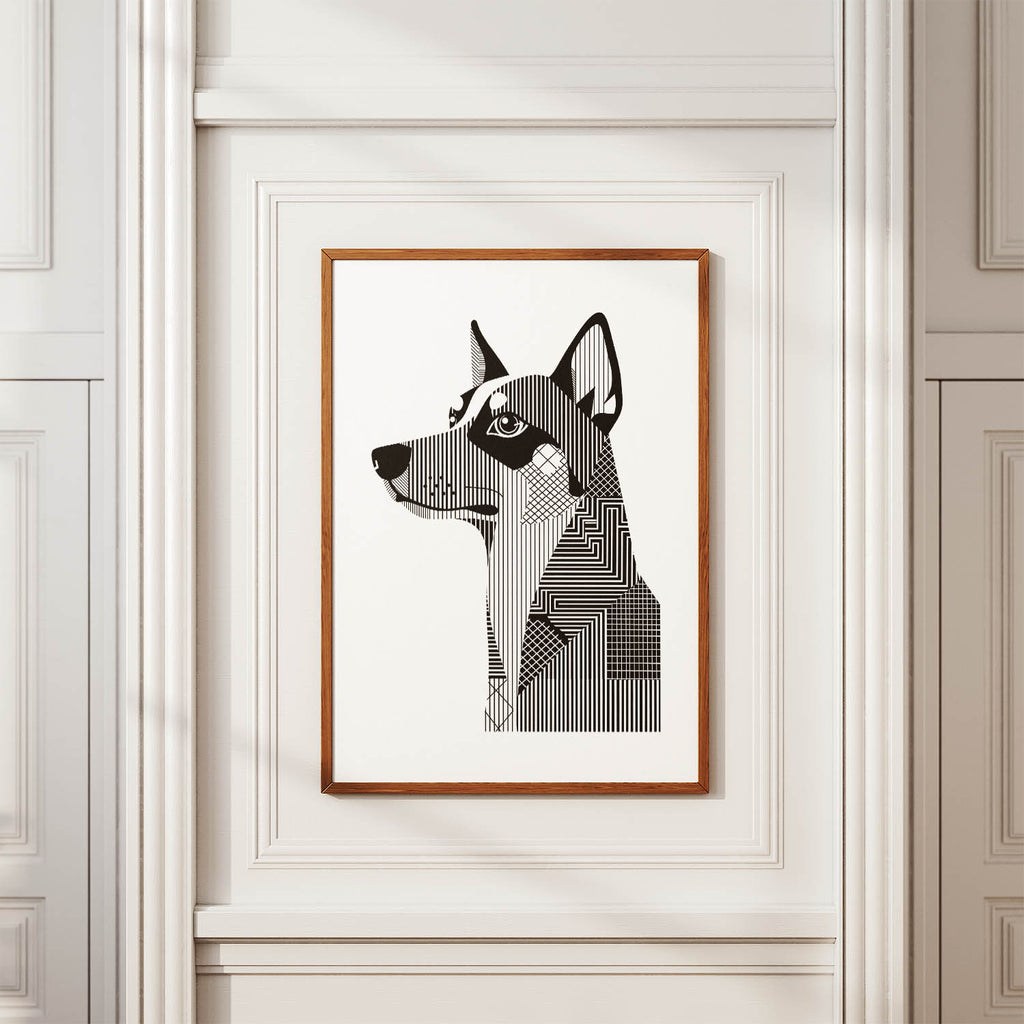 Koolie Geometric Line Art mockup
