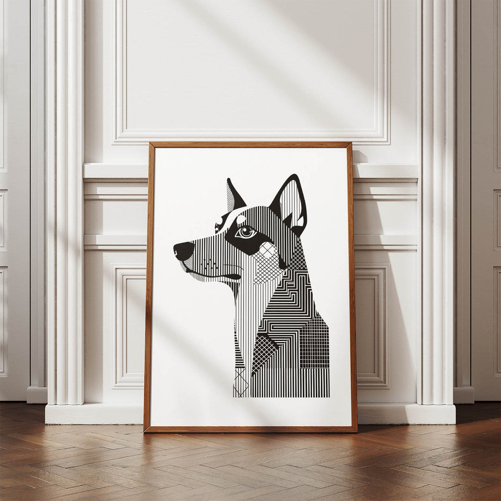 Koolie Geometric Line Art mockup