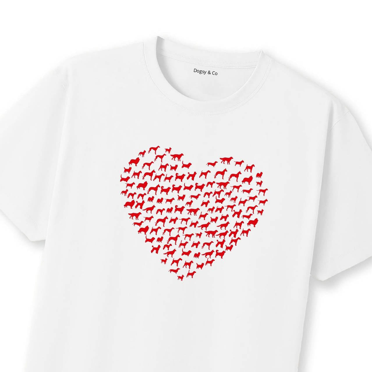 Love Heart Dogs - Dogs Shaped as a Love Heart T-Shirt | Dogsy & Co