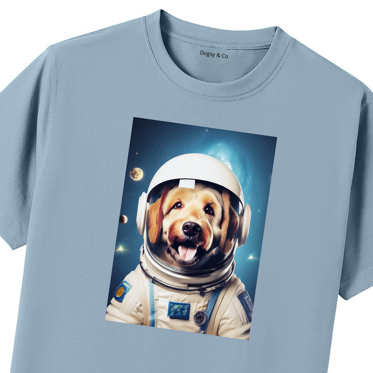 Blue T-Shirt Close Up