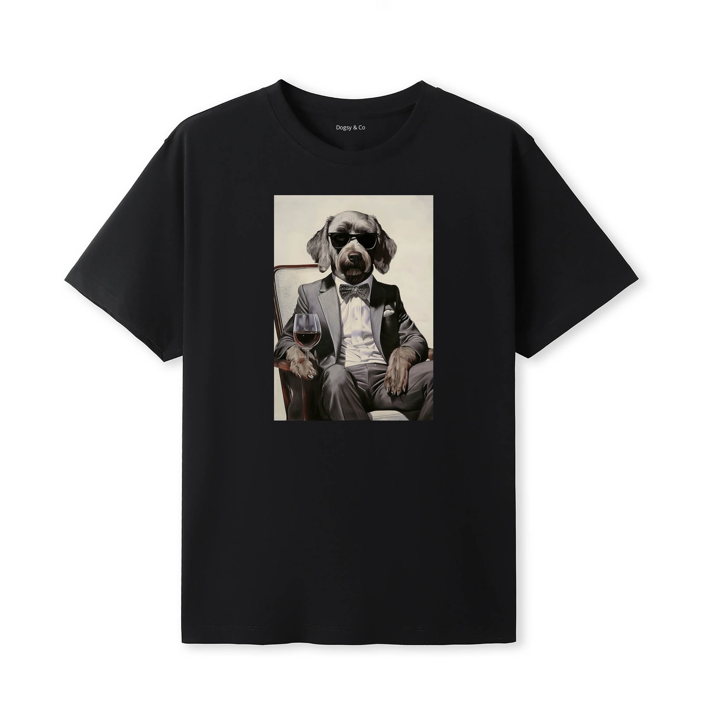 Labradoodle distinguished gentleman dog t-shirt - black